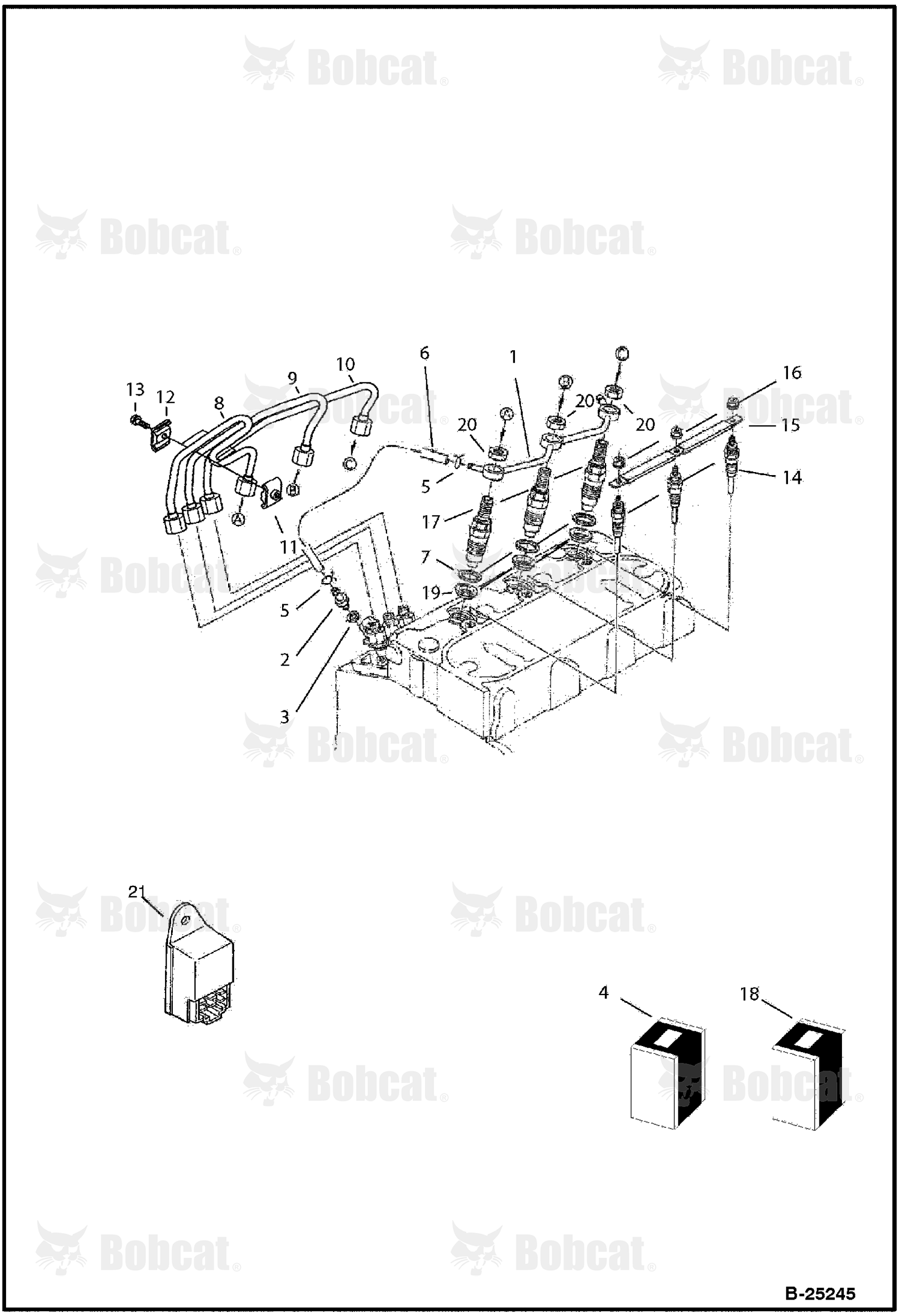 Nozzle Holder & Glow Plug (Tier II) 573011001 & Above
