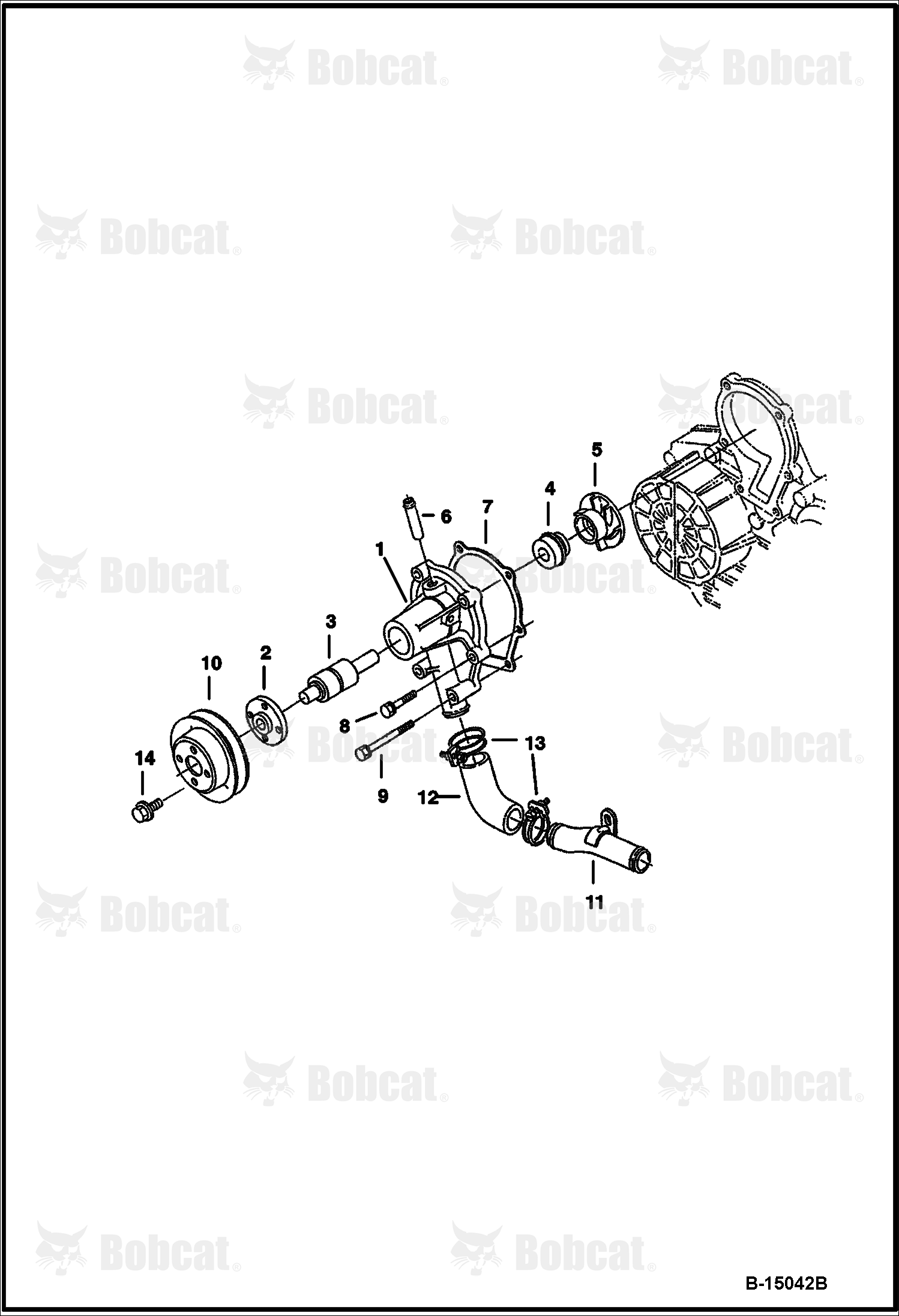 Water Pump (Kubota - D1005-E3B-BC-3)(Tier IV Replacement)