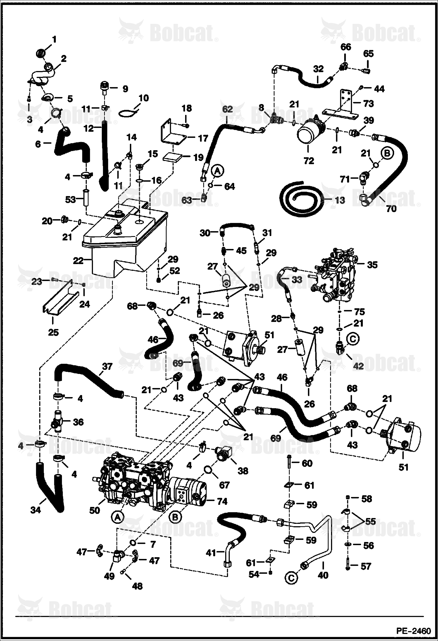 Hydrostatic Circuitry (Selectable Joystick Controls)  528412996 & Above, 528511047 & Above