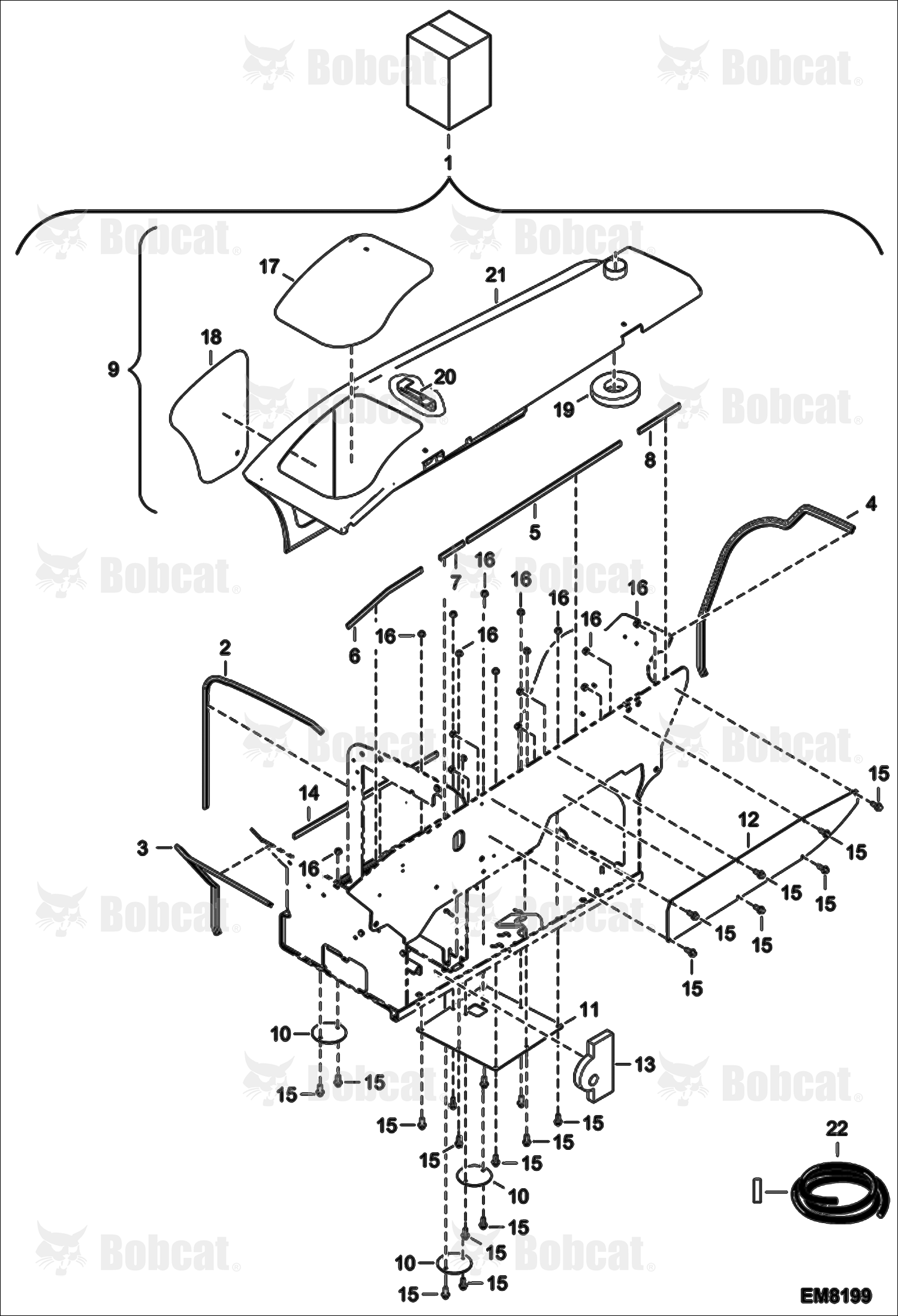 Engine Basket & Cover Kit AC1C12004 & Above, AC1D12001 & Above
