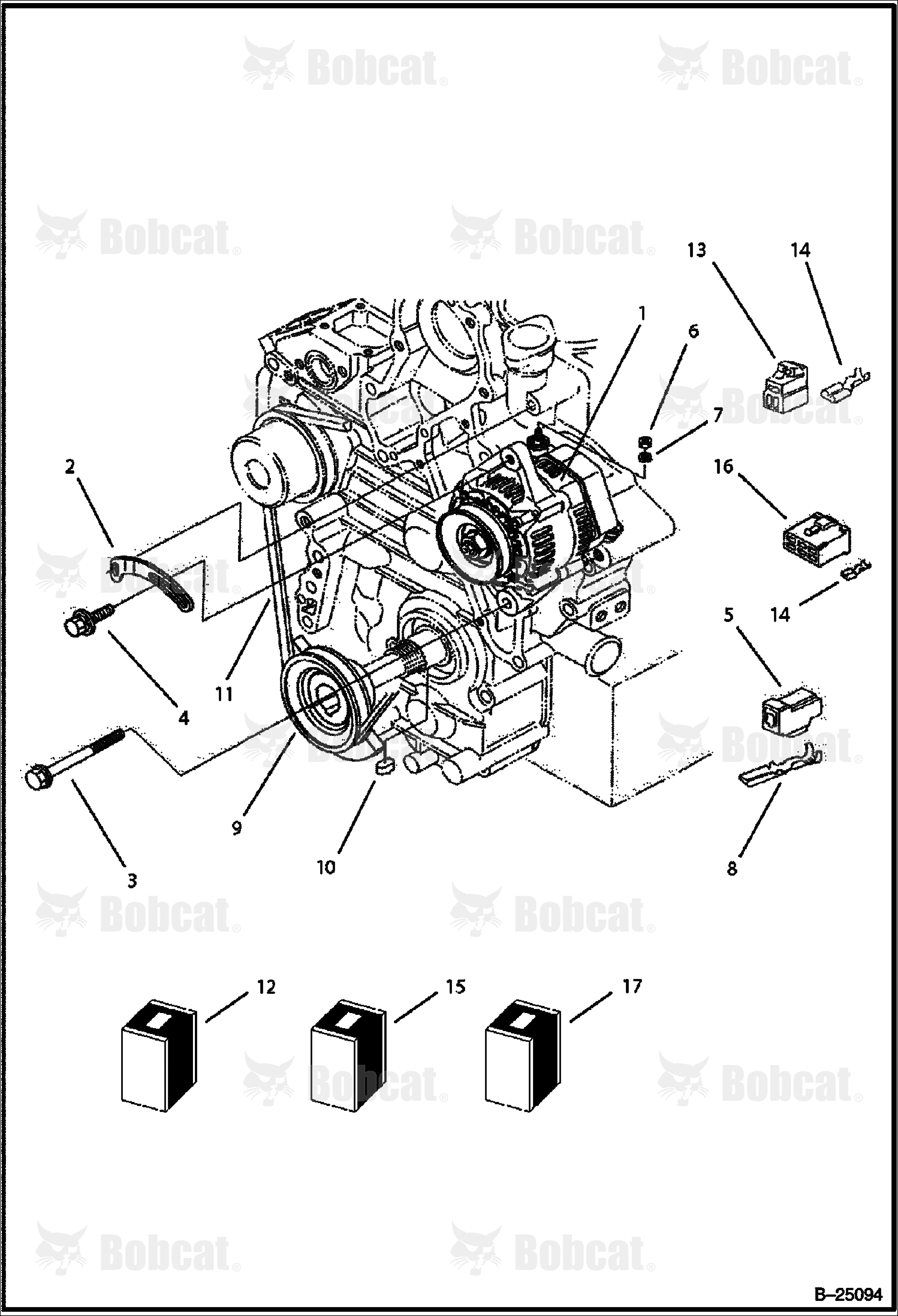 Alternator & Pulley (Tier II)  573111001 & Above