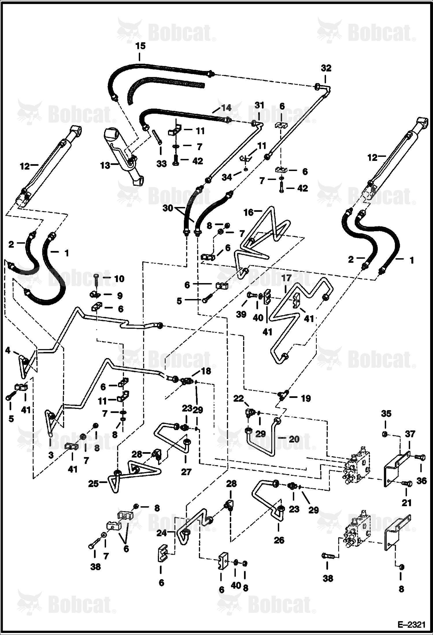 Hydraulic Circuitry (W/O Bucket Positioning Valve) 514411001 - 514428655, 514511001 - 514525336, 514611001 - 514625377