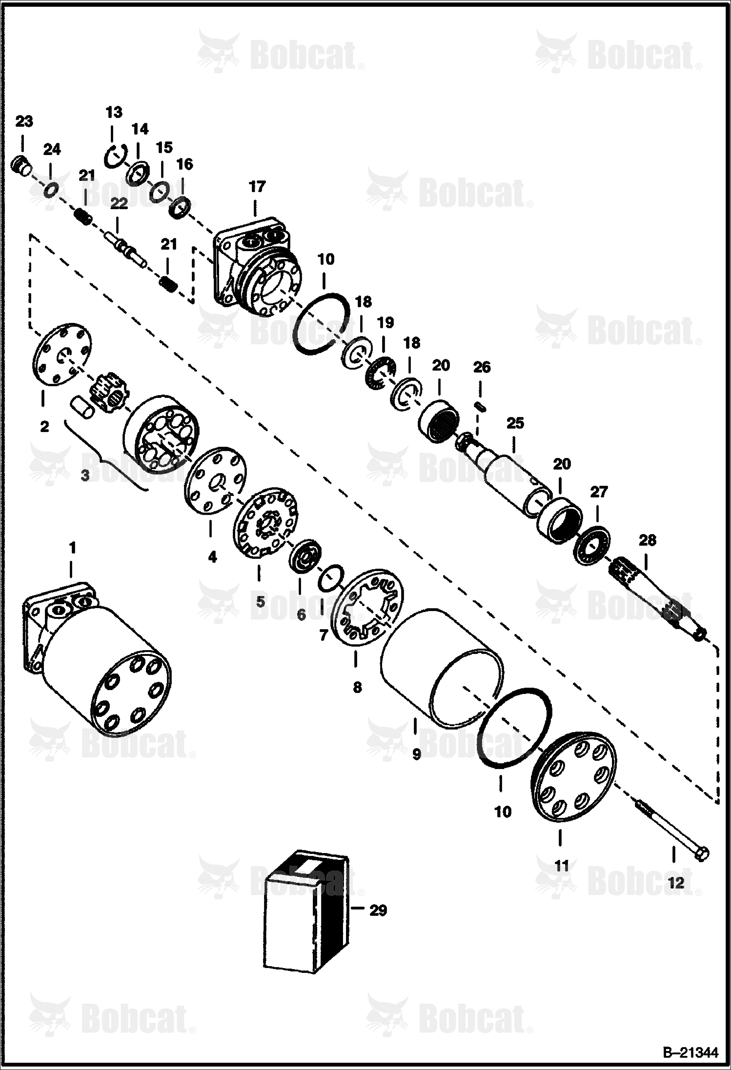 Hydrostatic Motor (MAE 24032 and Mae 24033)  4981M13001 and Above