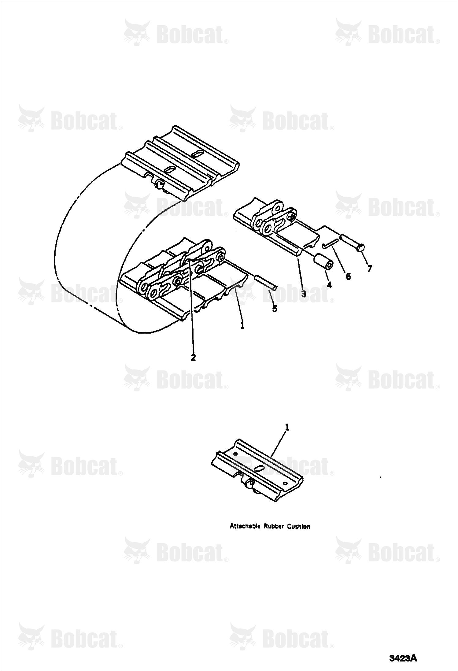 Track Shoe (DOUBLE GROUSER) (FOR Attachable Rubber CUSHION)