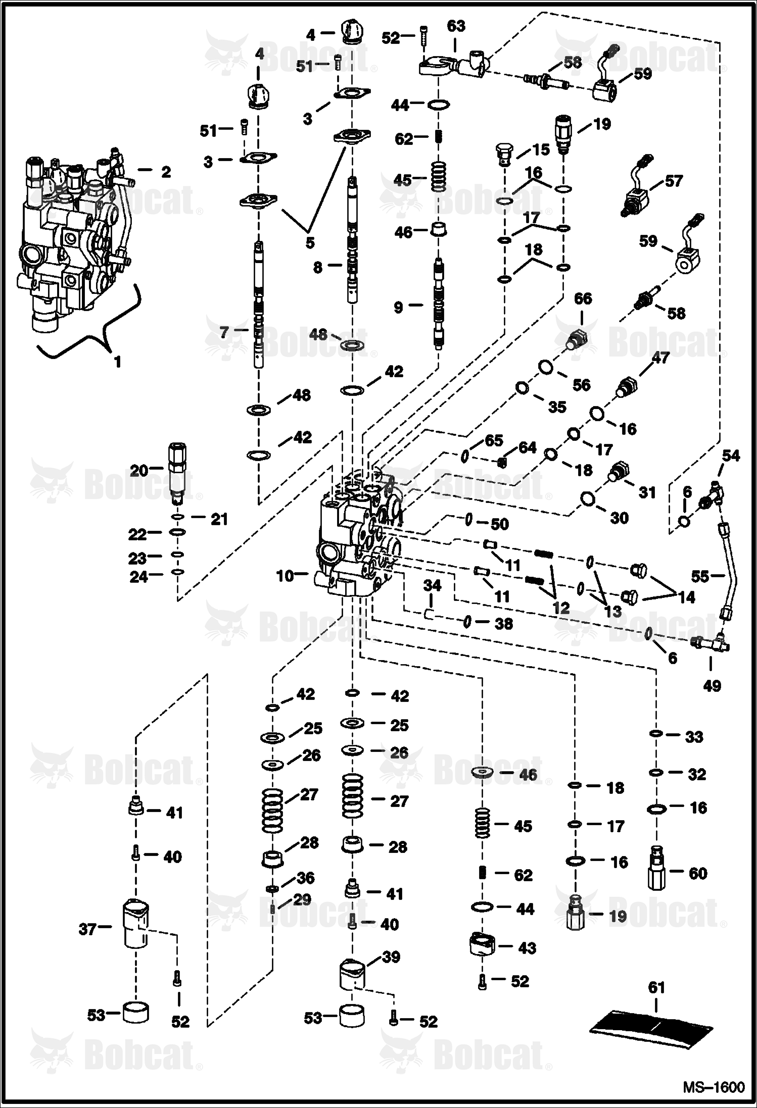 Hydraulic Control Valve (AHC/ACS/SJC)  521311001 & Above, 521411001 & Above, 521511001 & Above, 521611001 & Above, 525814999 & Below, 525911999 & Below, 526015999 & Below, 526111999 & Below