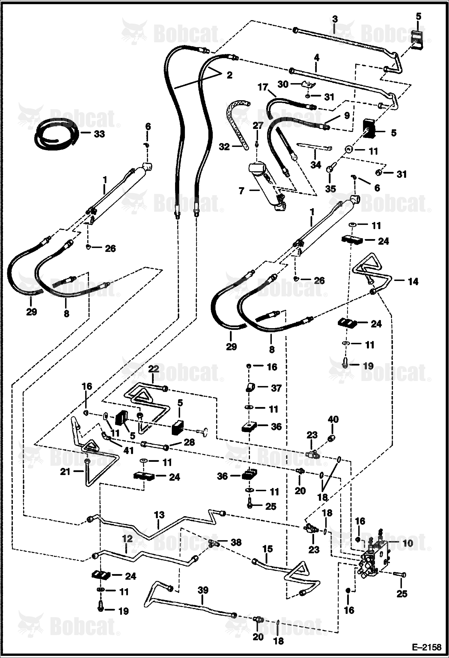 Hydraulic Circuitry (W/O Bucket Positioning Valve) 508620308 & Above