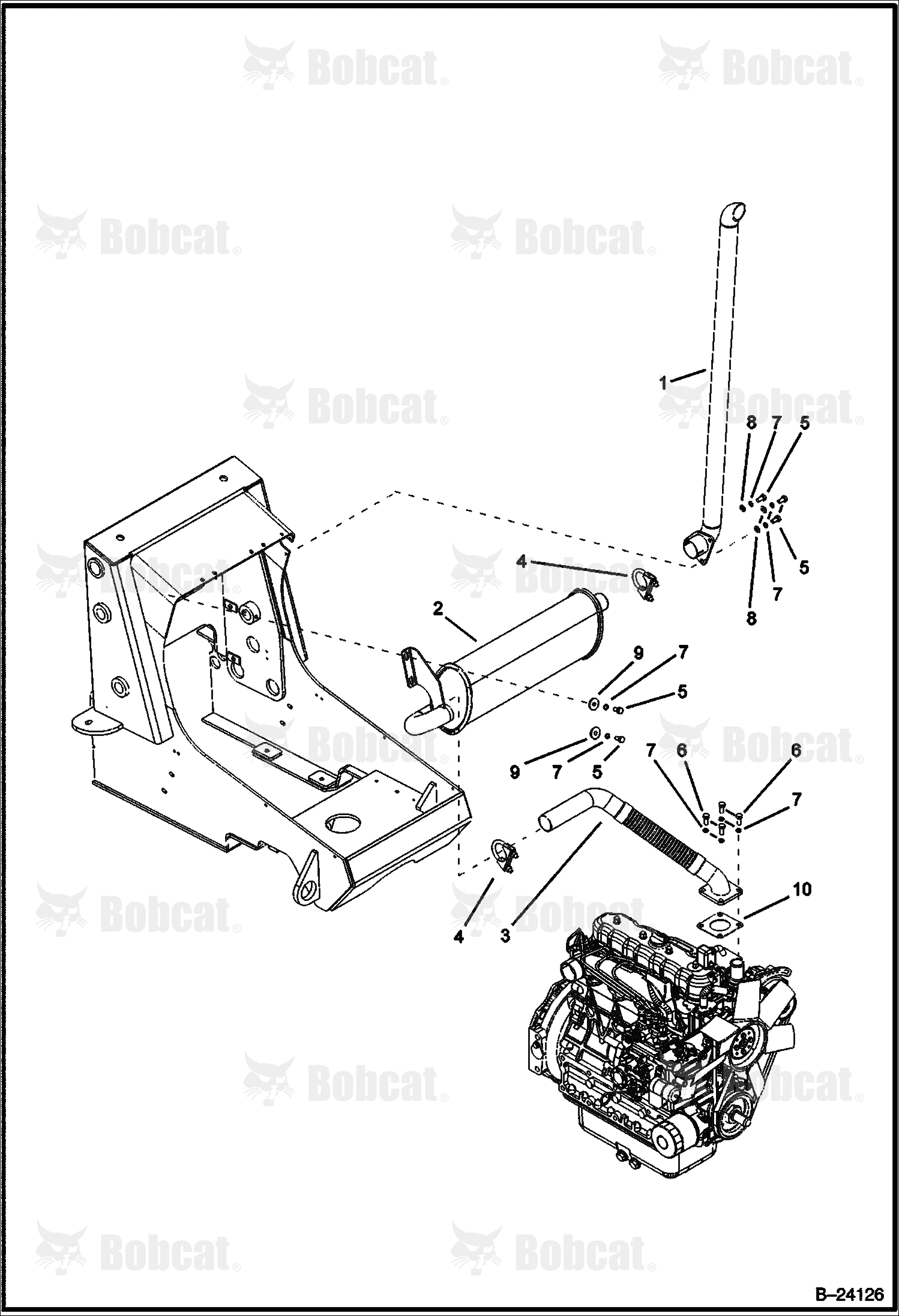 Exhaust Pipe ASSY (Tier I)  572311001 & Above