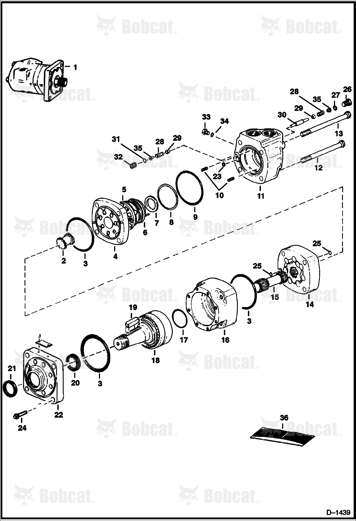 Hydrostatic Motor (Model 109-1052-006 & Above) (Tapered Shaft)