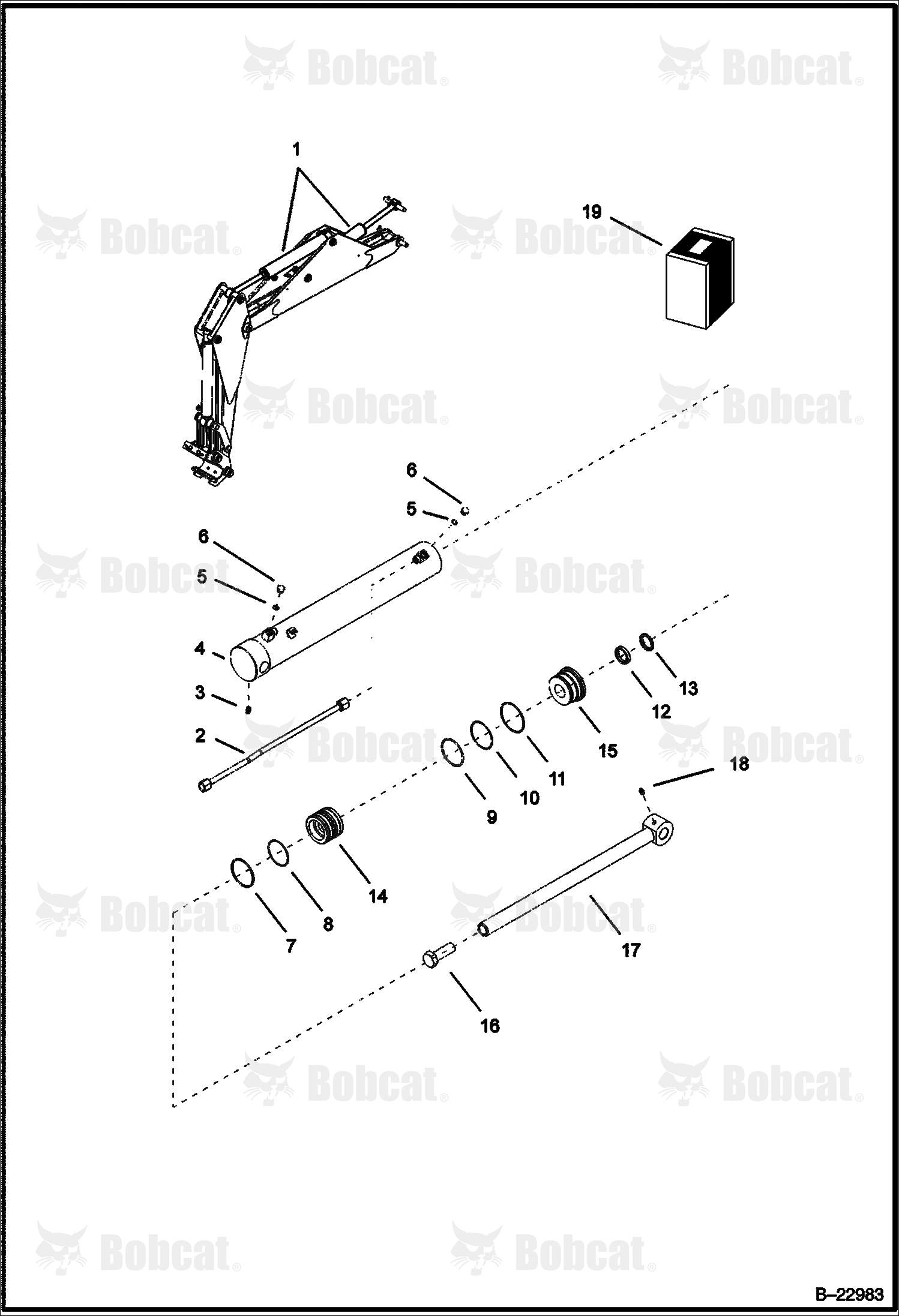 ARM-BOOM Cylinder (SideShift Backhoe)
