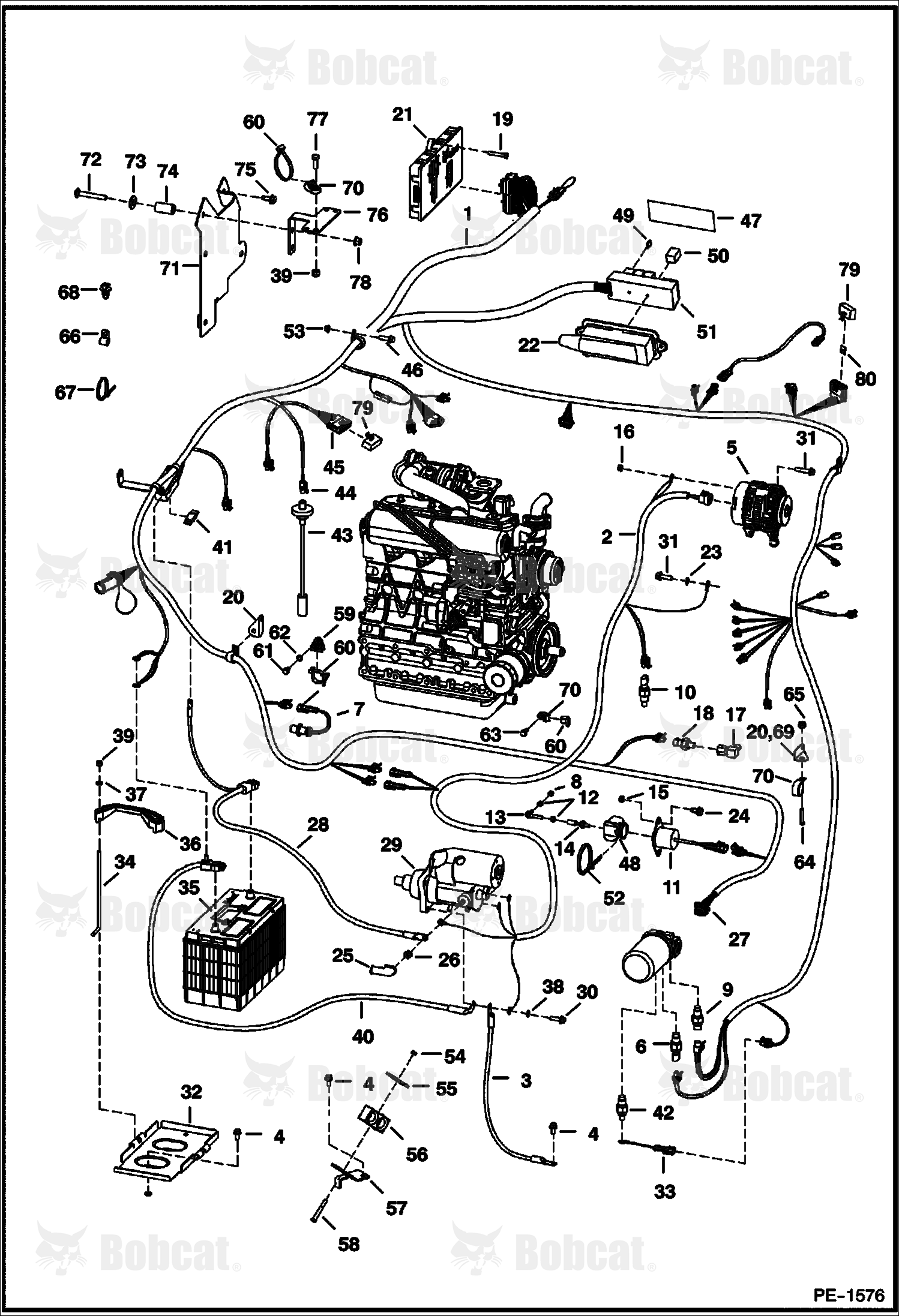 Engine Electrical Circuitry  512258000 & Above, 512451000 & Above