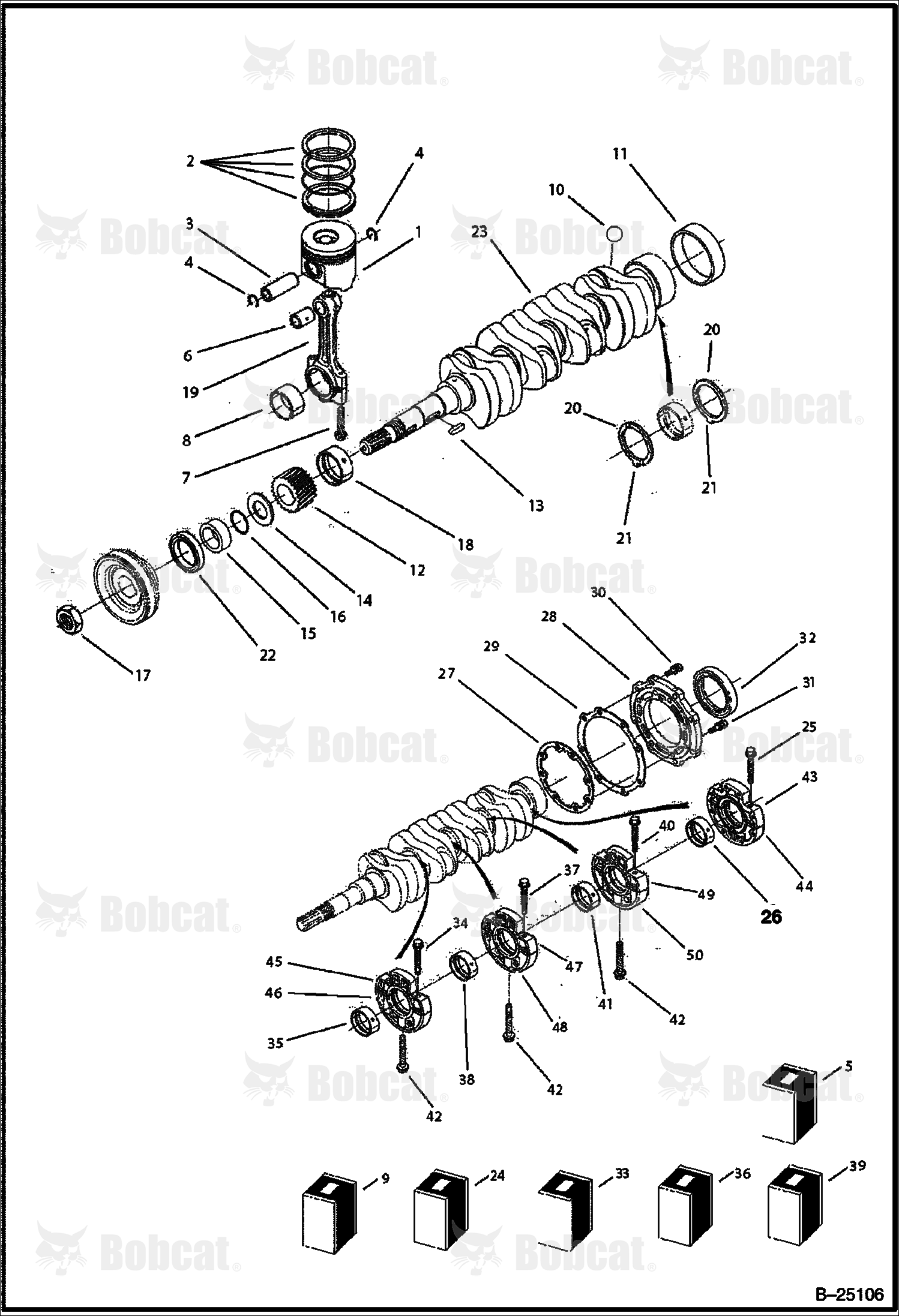 Piston & Crankshaft (Tier II)  573111001 & Above