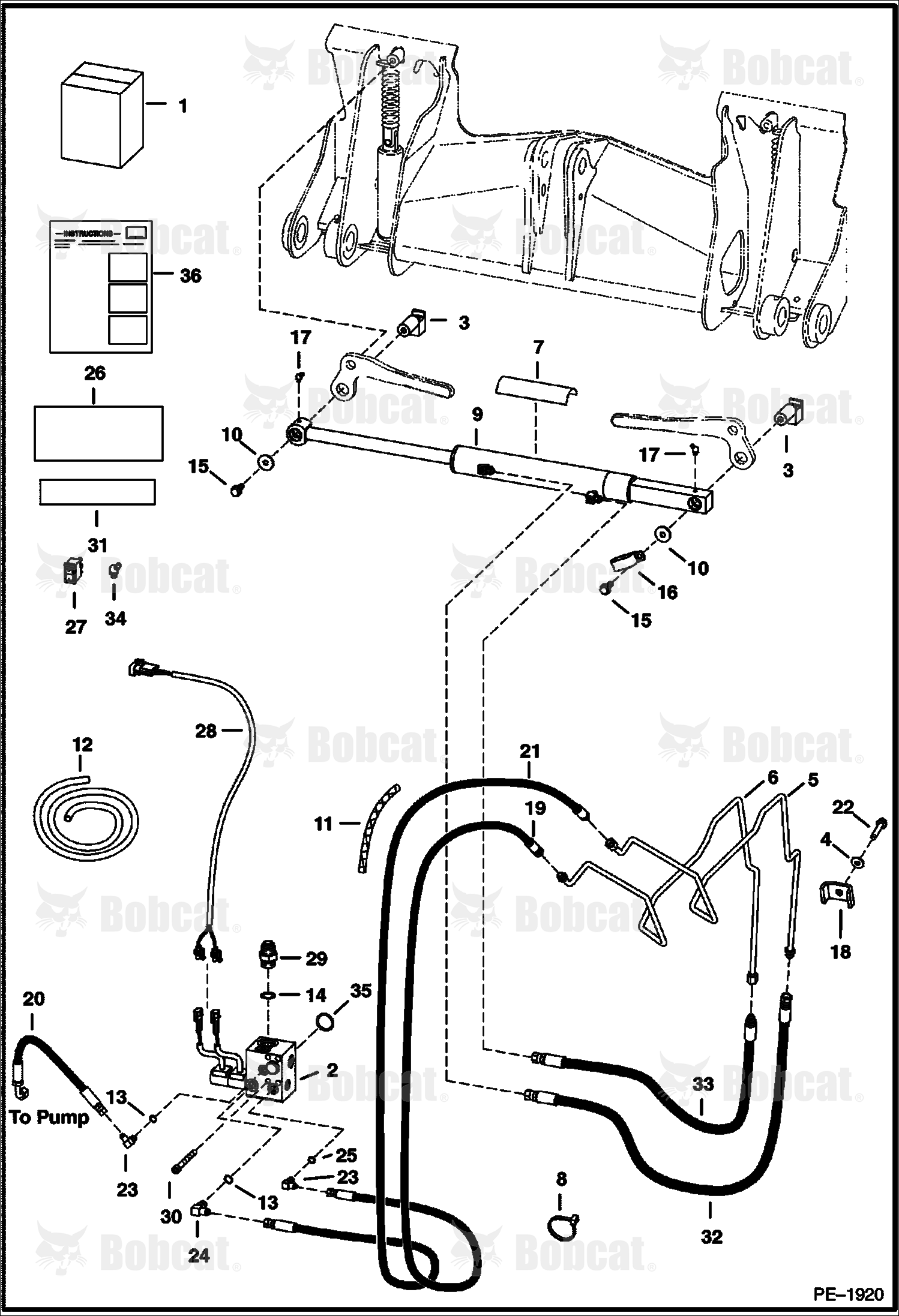 Power BOB-TACH Kit (D Series valve)  519611408 & Above, 519711198 & Above