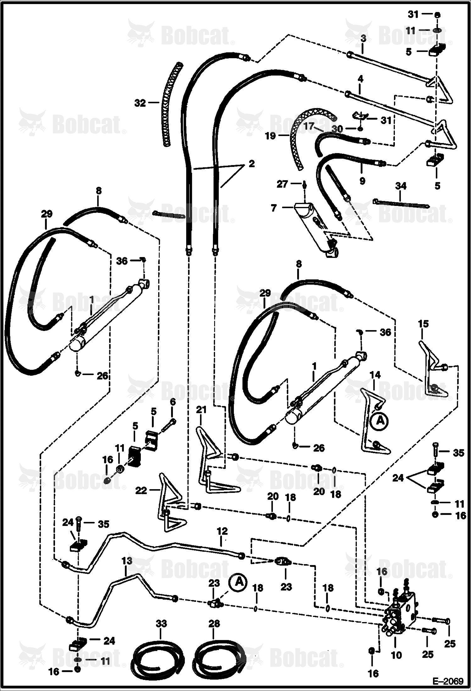 Hydraulic Circuitry (W/O Bucket Positioning Valve)