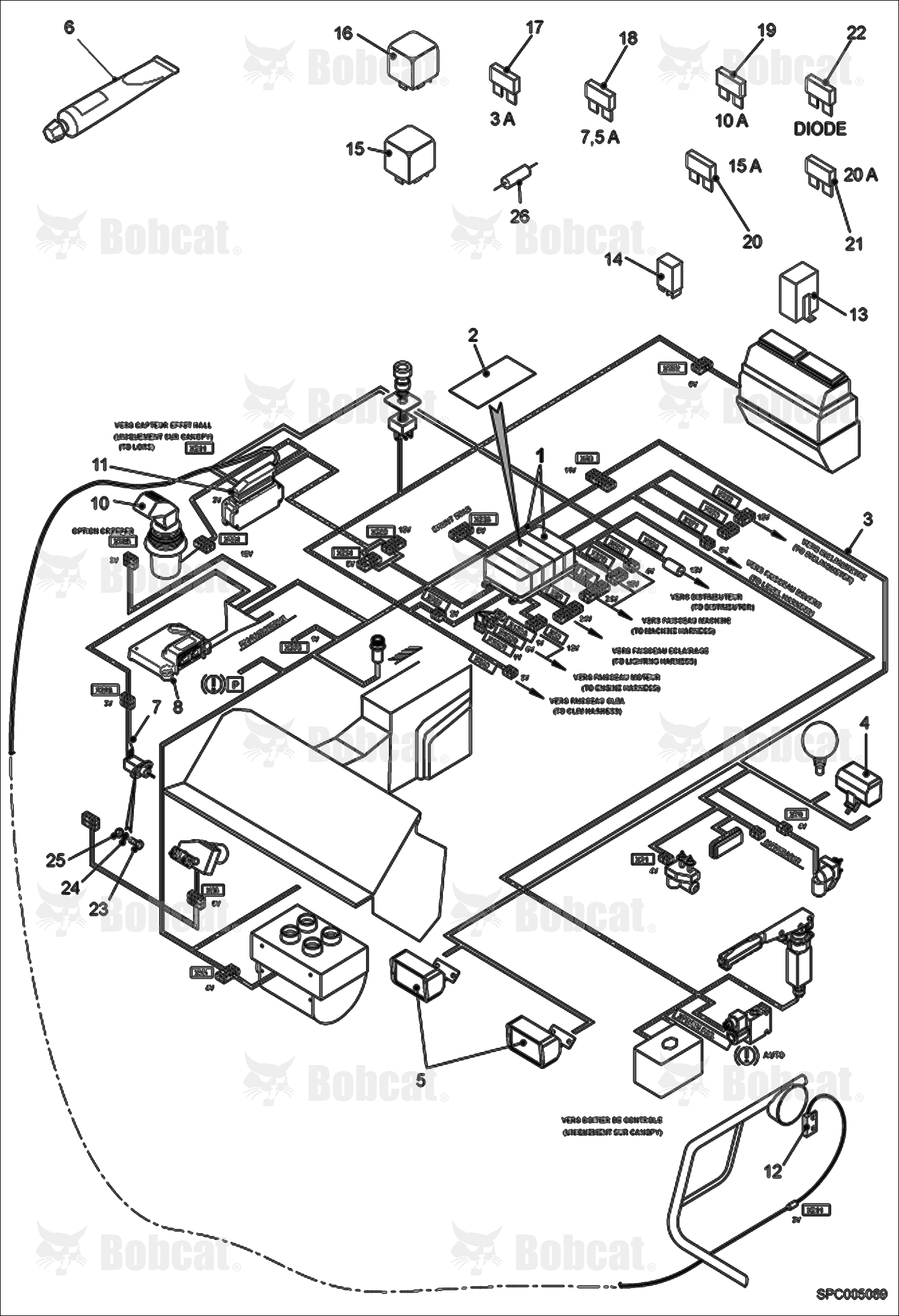 Electrical Circuit CAB  A8HM12001 & Above, A8HN12001 & Above