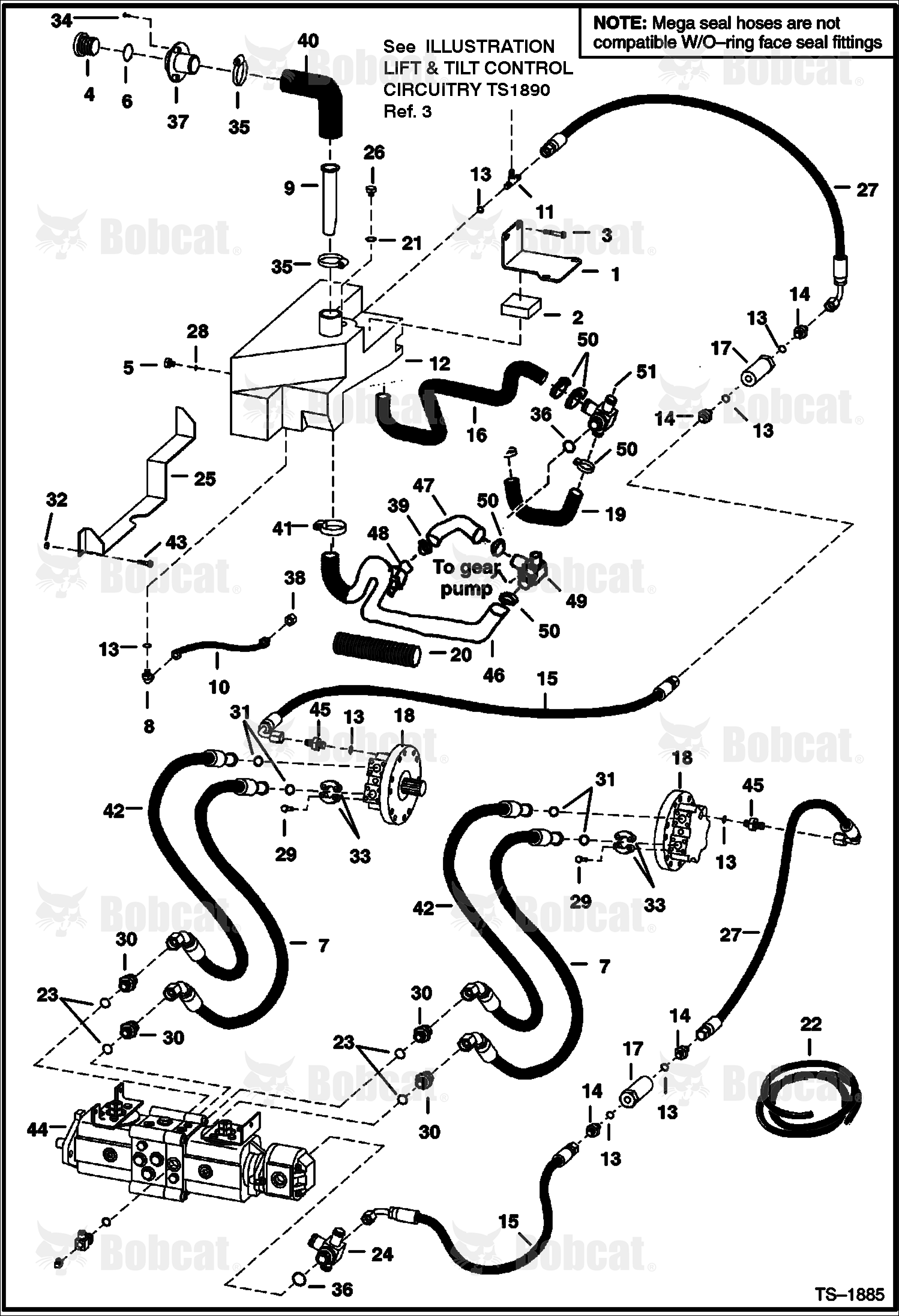 Hydrostatic Circuitry (W/Motors) 514140001 - 514147758, 514240001 - 514241033, 517911001 - 517912082
