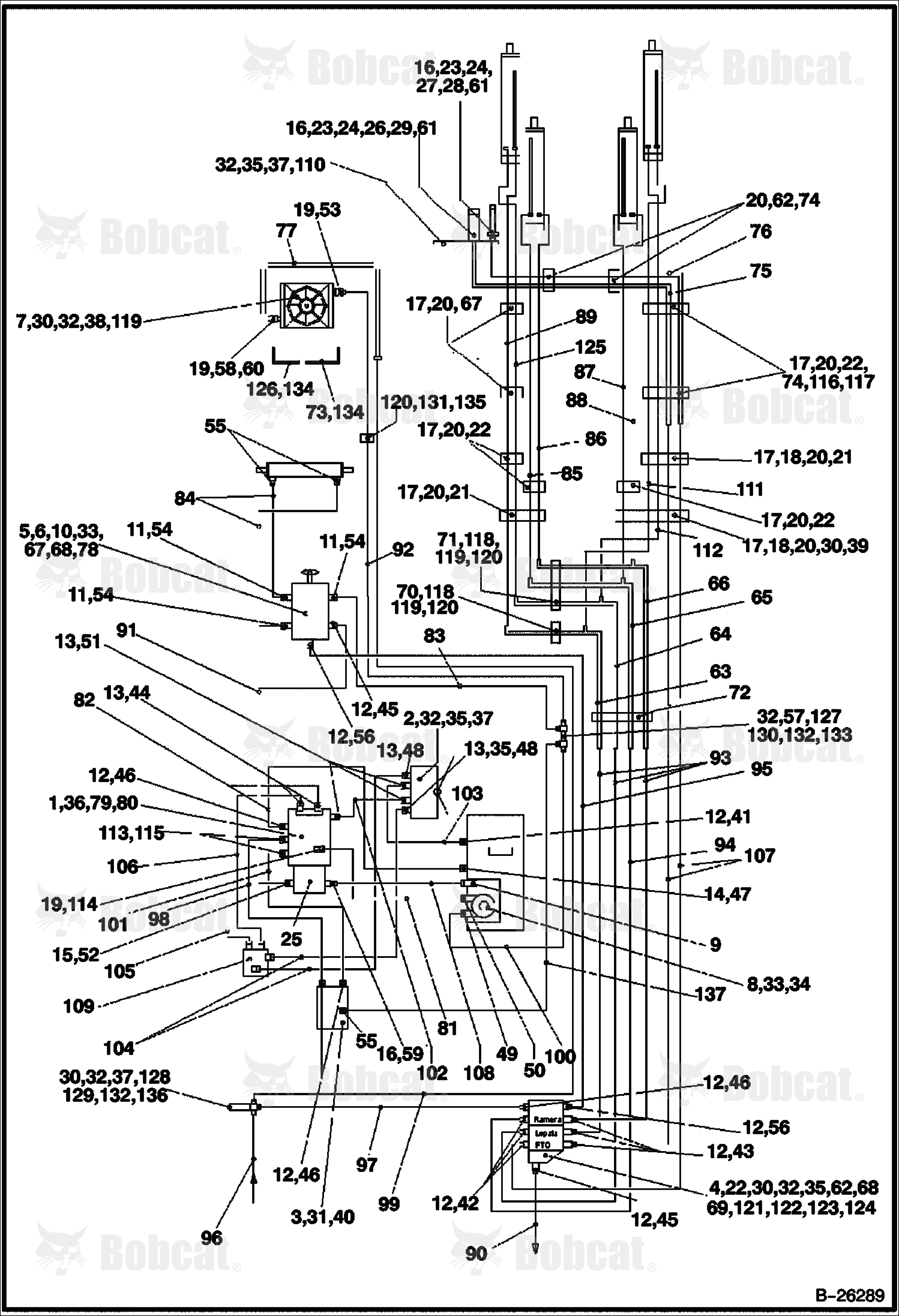 Hydraulic Circuitry (B200)  570211101 & Above