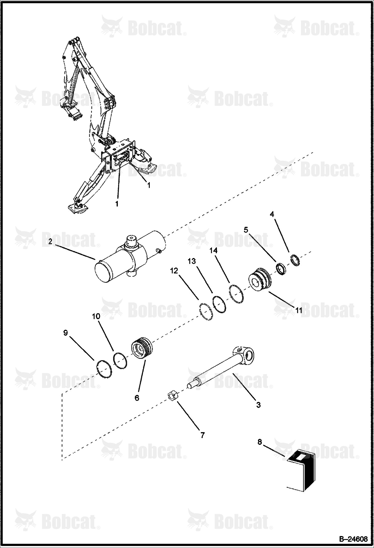 Swing Cylinder (Center Mount Backhoe)