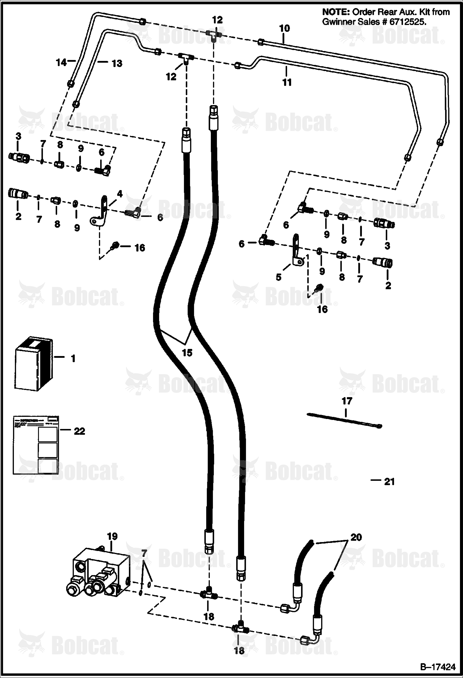 Rear Auxiliary (High Flow Hydraulics) (W/ FF Couplers)