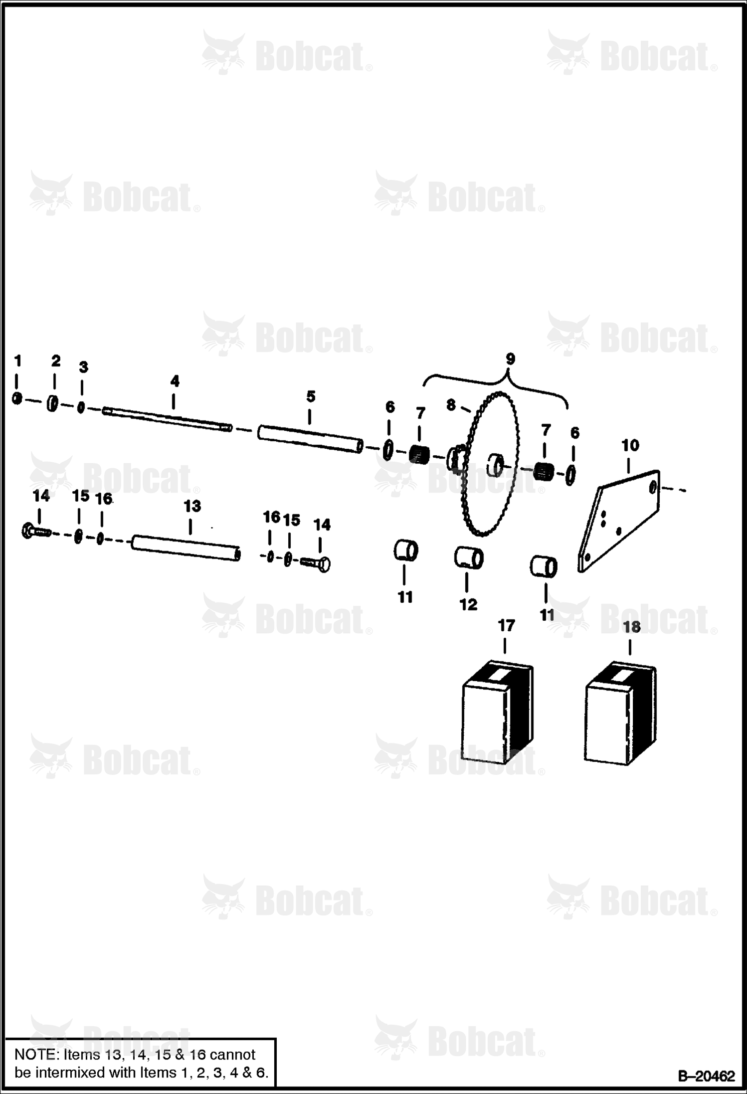 Lower Jackshaft (Right Side Illustrated)