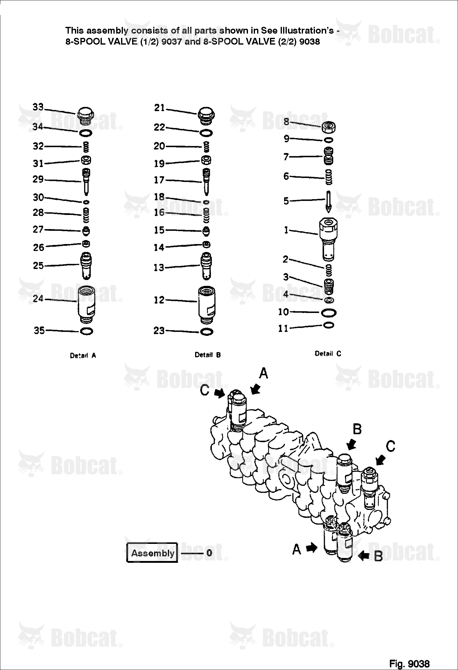 8-SPOOL Valve (2/2) (FOR Additional VALVE)