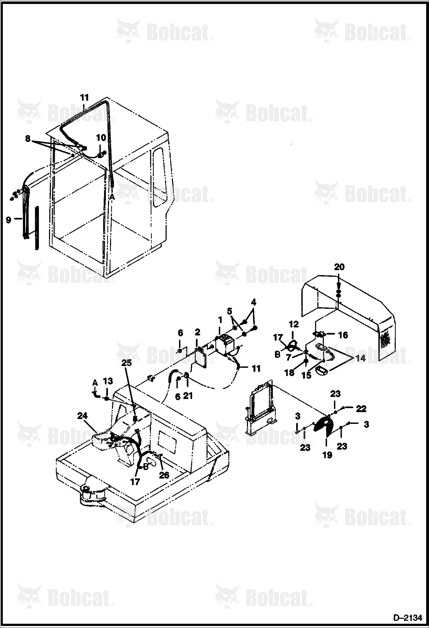 Window WASHER, Engine Light & Fan Guard (For Excavators Sold in Scandinavian Countries)
