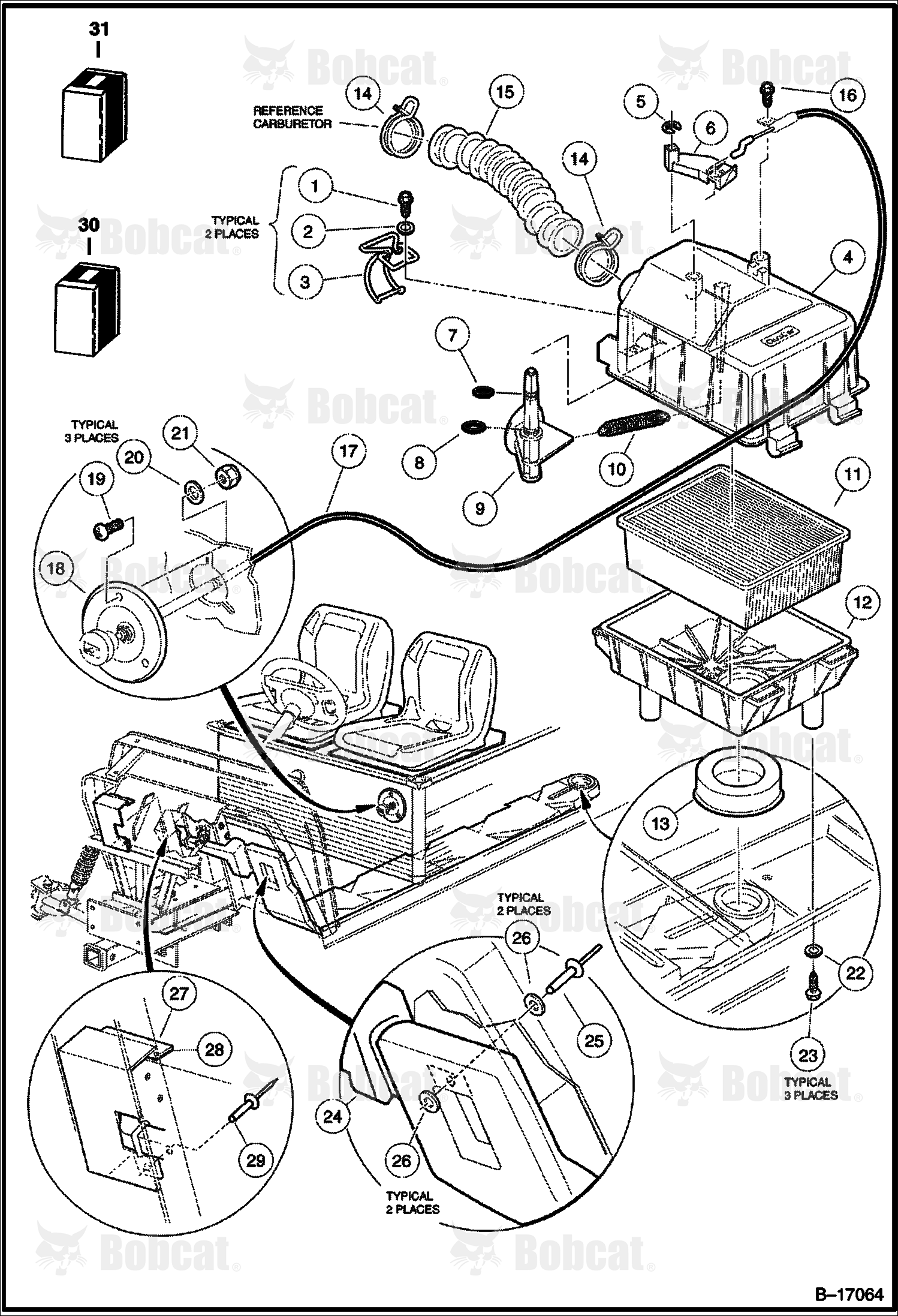Intake DUCT, Choke & Air Box Assembly