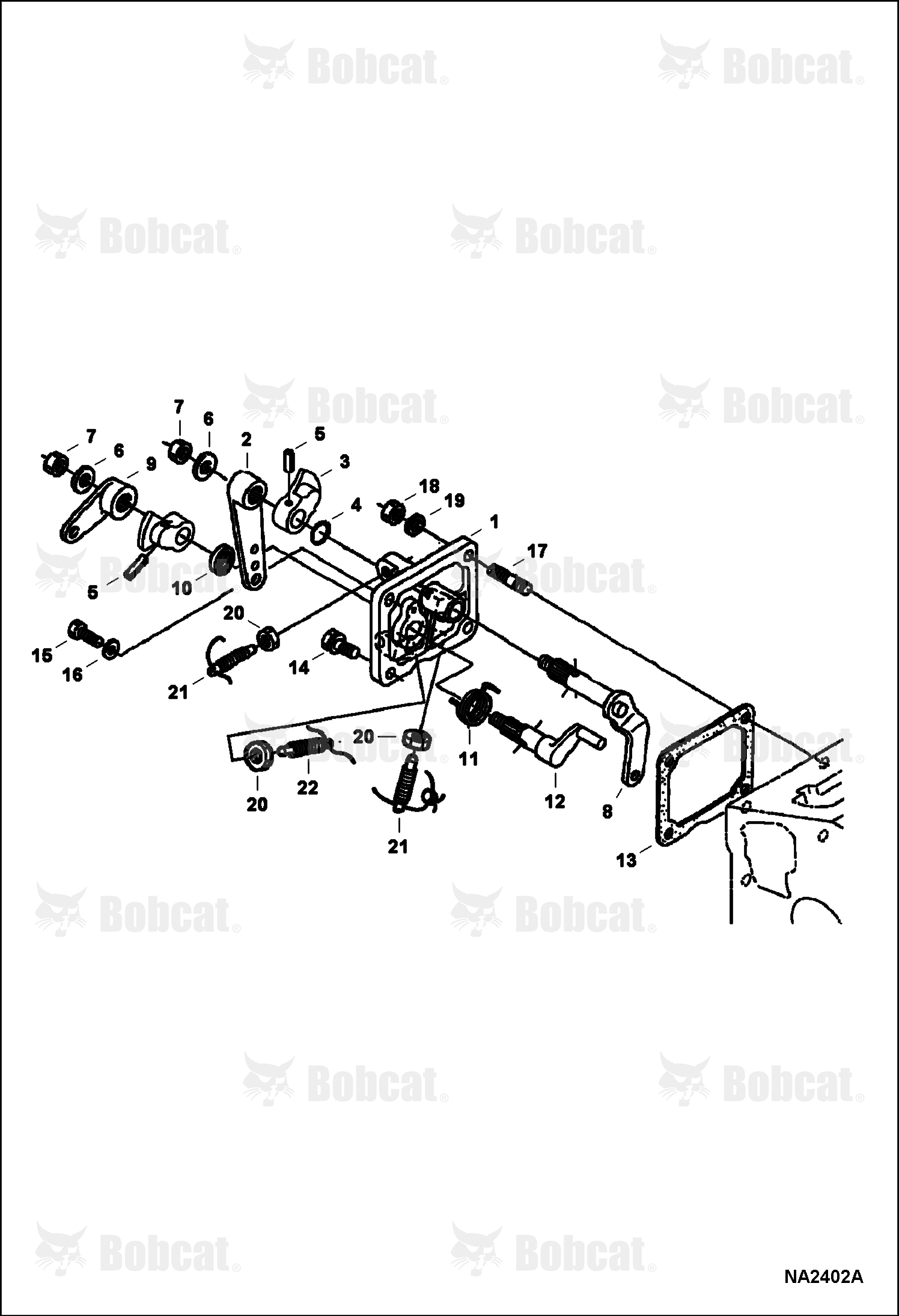 Speed Control Plate (Kubota D1105 Tier II) 528011001 & Above, 528111001 & Above, 539111001 & Above, 539411001 & Above