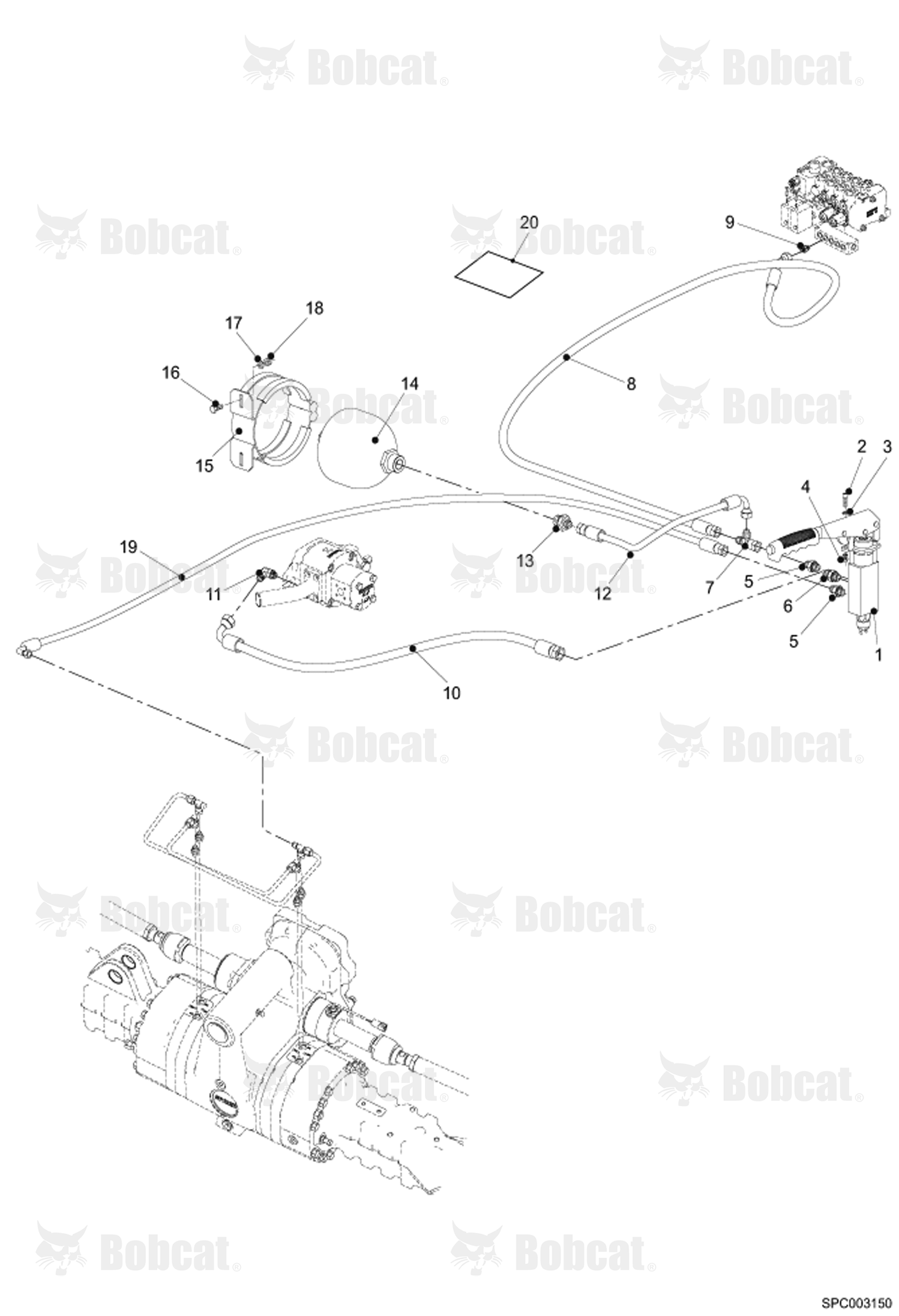 Parking Brake Hydraulic Installation (W/Accumulator)