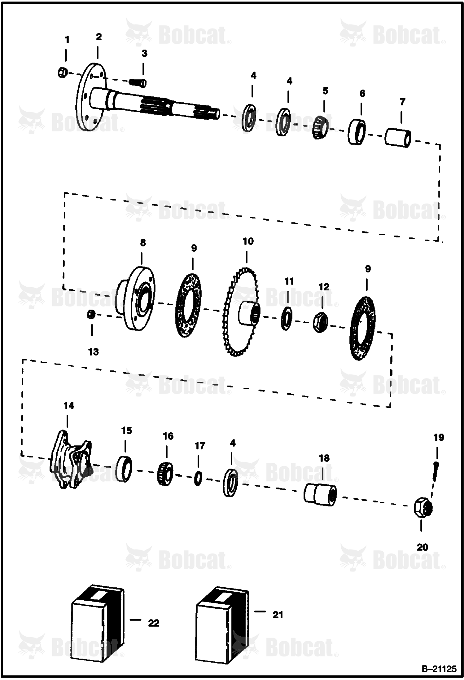 Front Brake Axle (M-500)