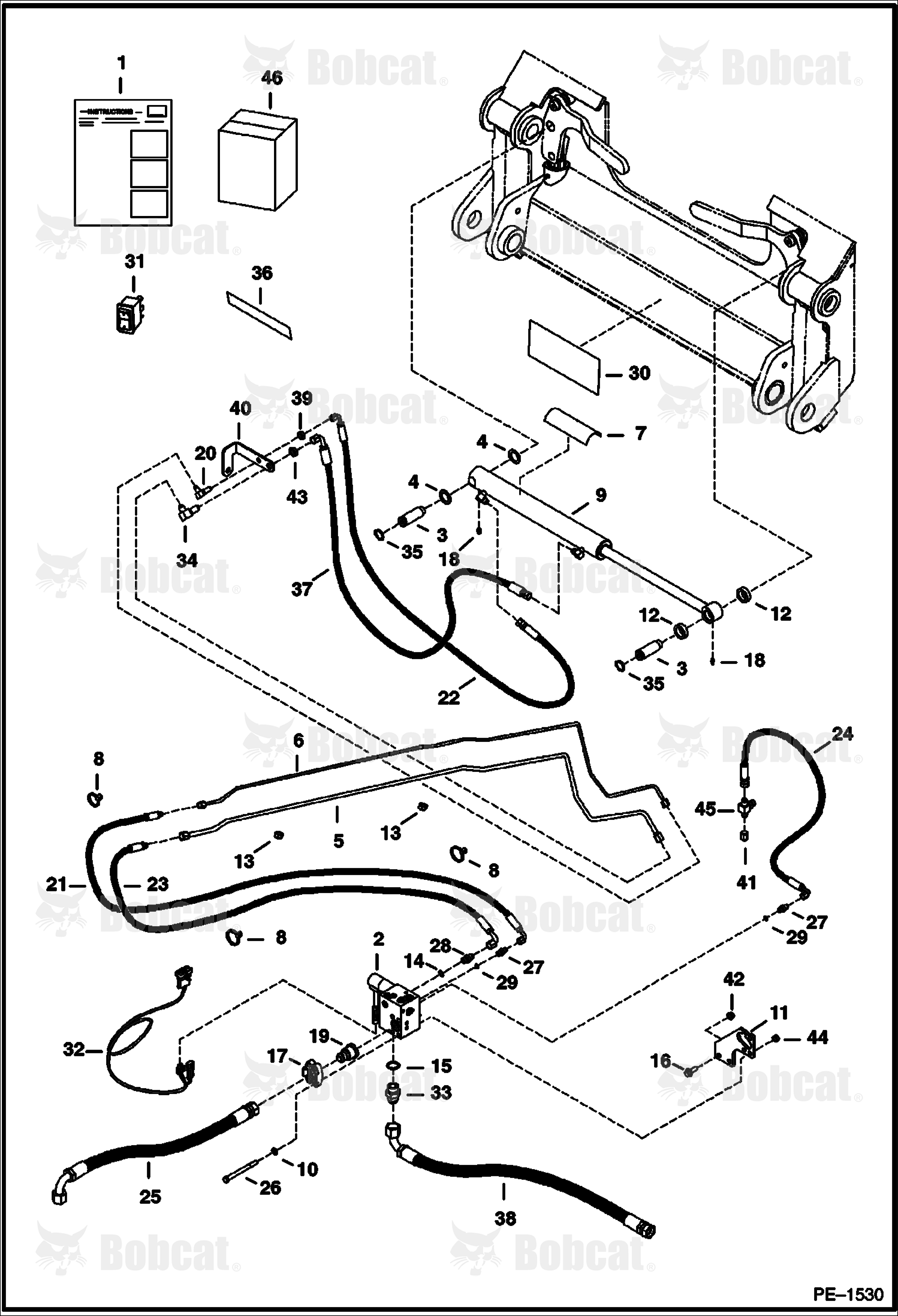 Power BOB-TACH Kit (Hydraulic Assisted) 562216258 & Above, 516516033 & Above