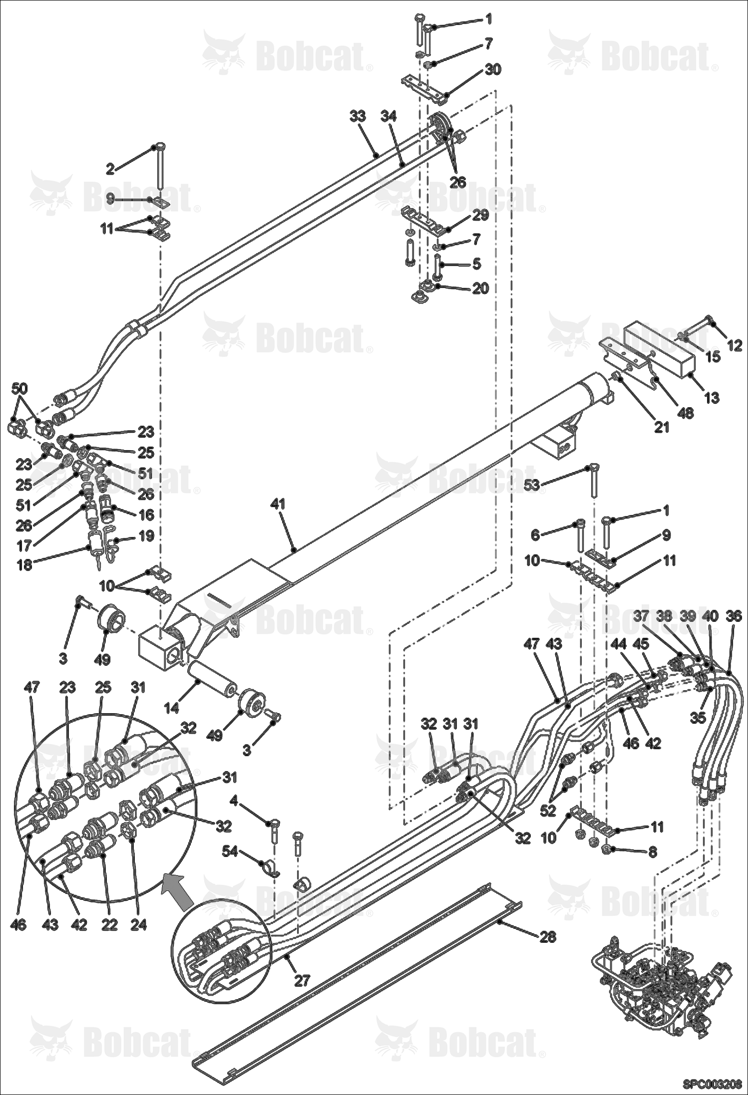 Hydraulic Circuitry (Boom) A7ML11001 & Above