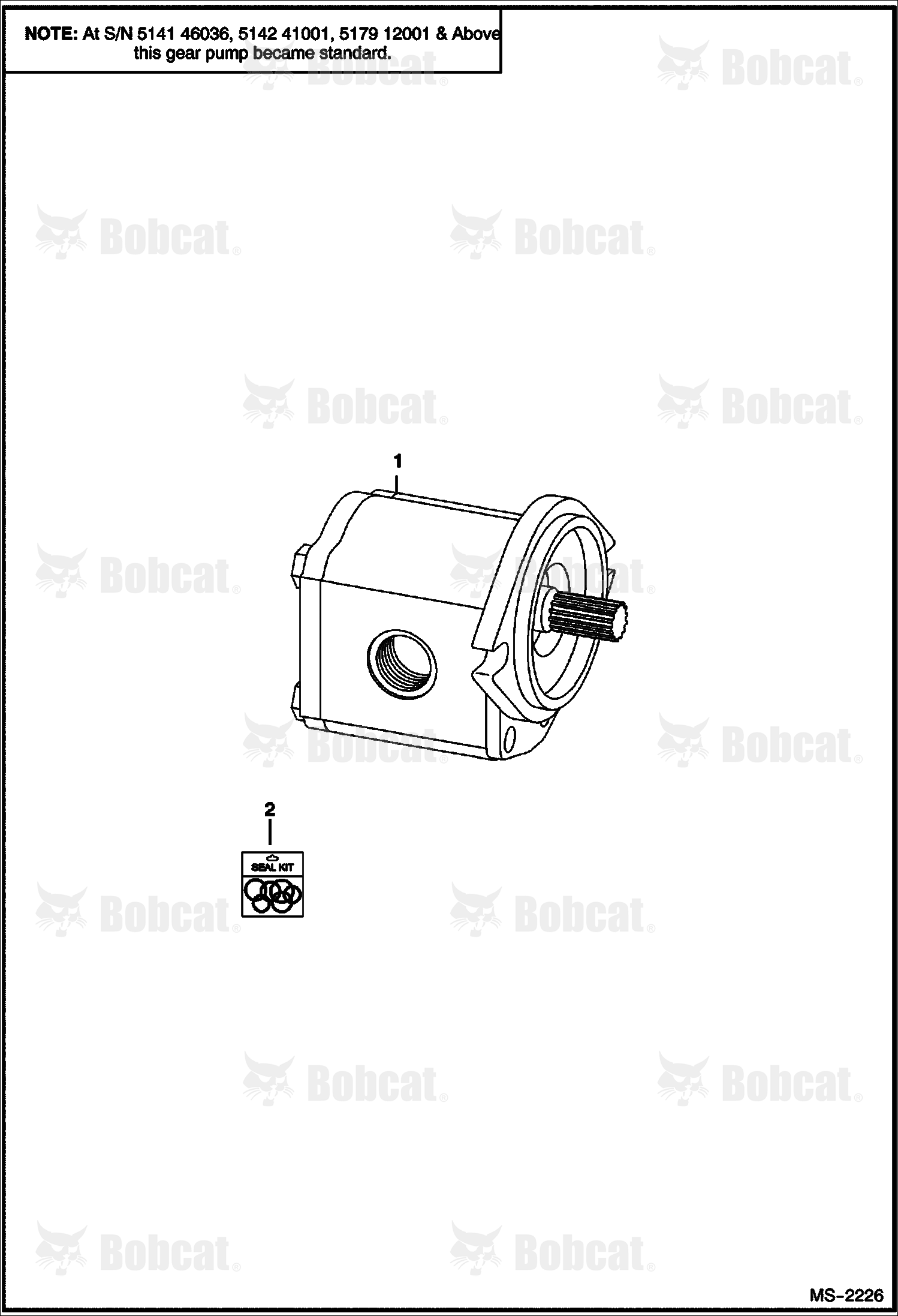 Gear Pump (2-Speed Option) 514140001 - 514149733, 514240001 - 514241079