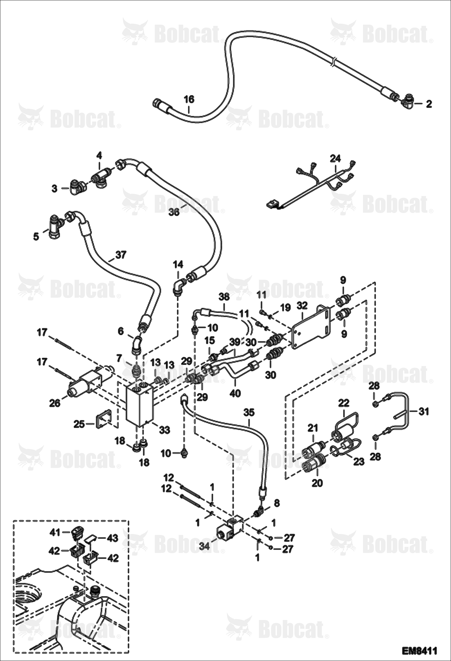 Rear Auxiliary Hydraulics  A8HF13000 - A8HF14999, A8H613000 - A8H614999