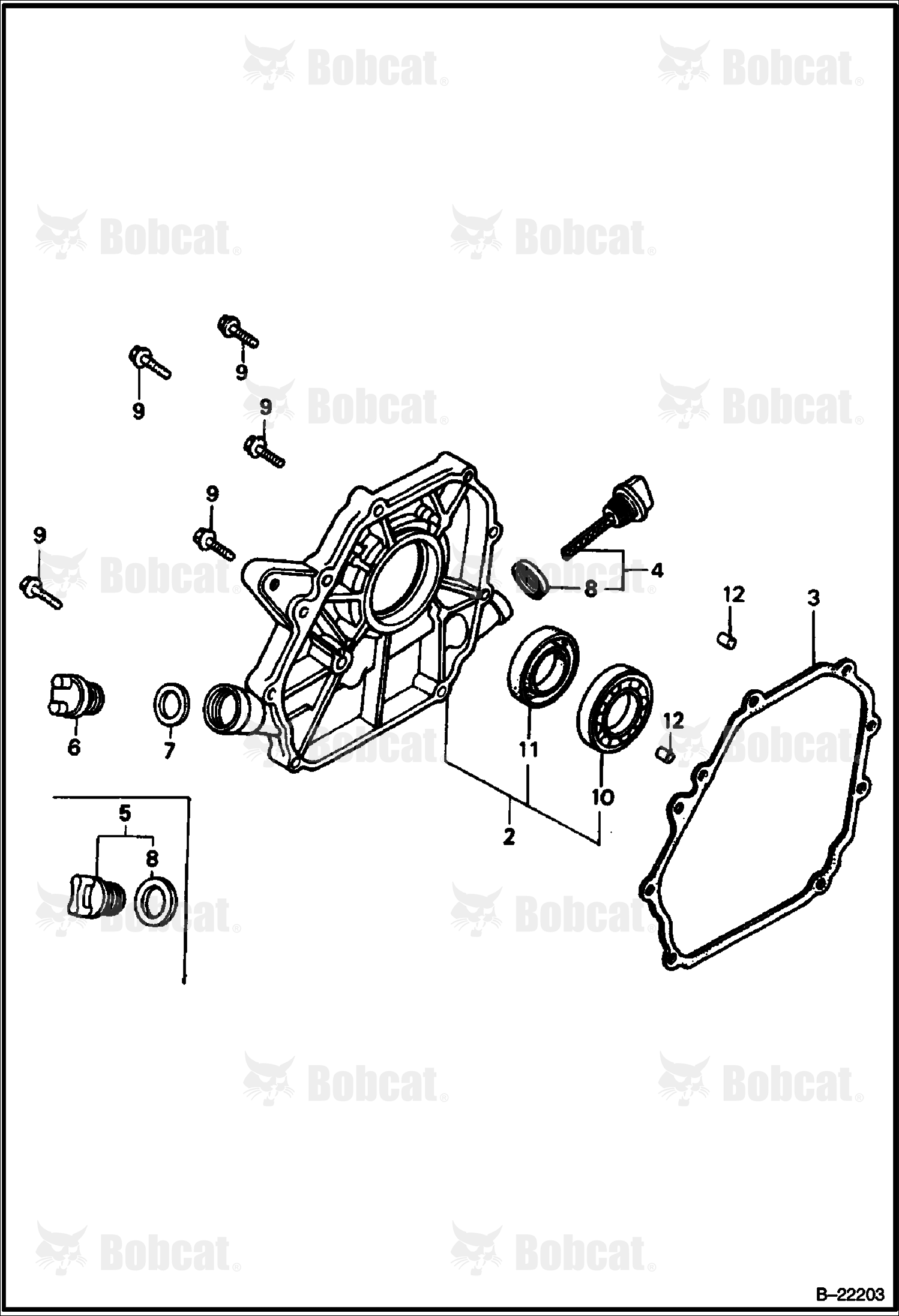 Honda Engine (Crankcase Cover) (Engine S/N OB6041 & Above)