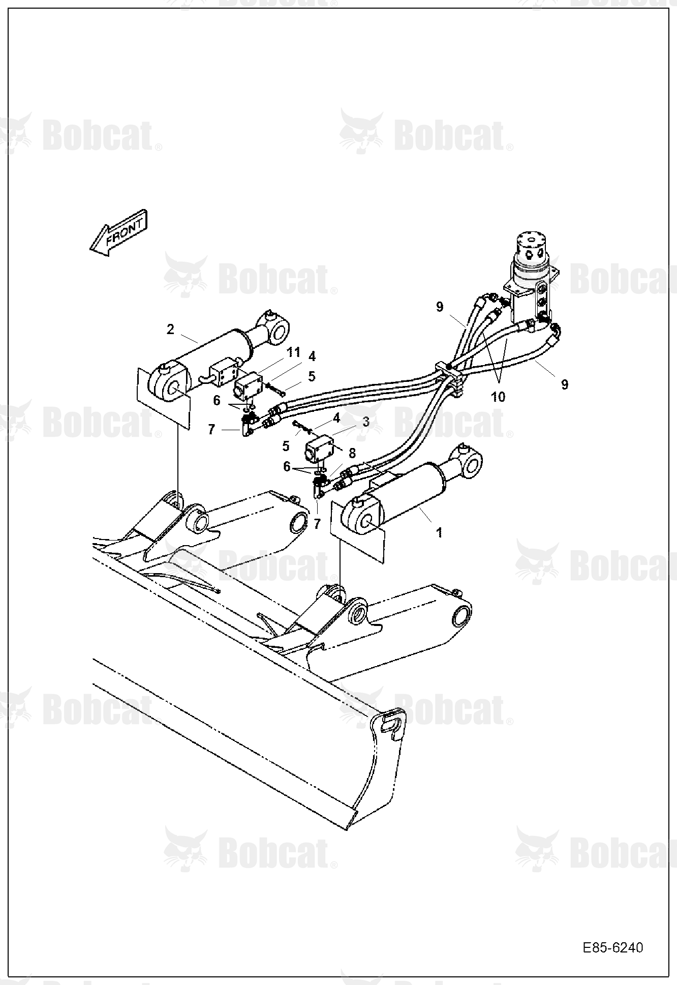 Hydraulic Circuitry (Lower) (Blade W/Lock Valve)