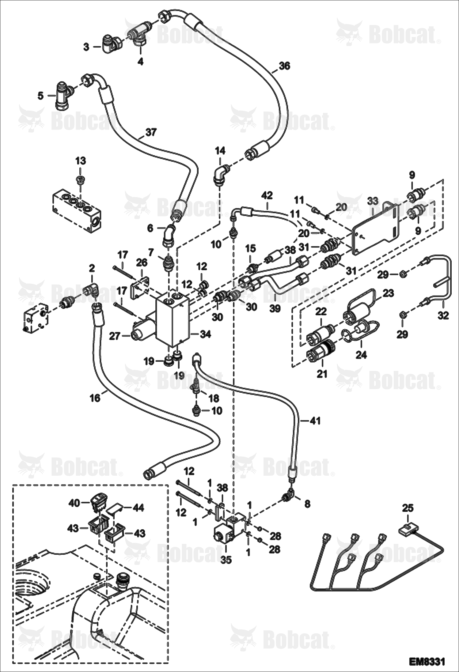 Rear Auxiliary Hydraulics  A8HF15000 & Above, A8H615000 & Above