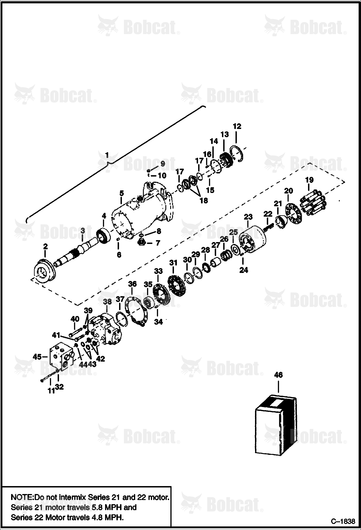 Hydrostatic Motor (22-3505AN-GSBG)  5053M11001 - 5053M11035