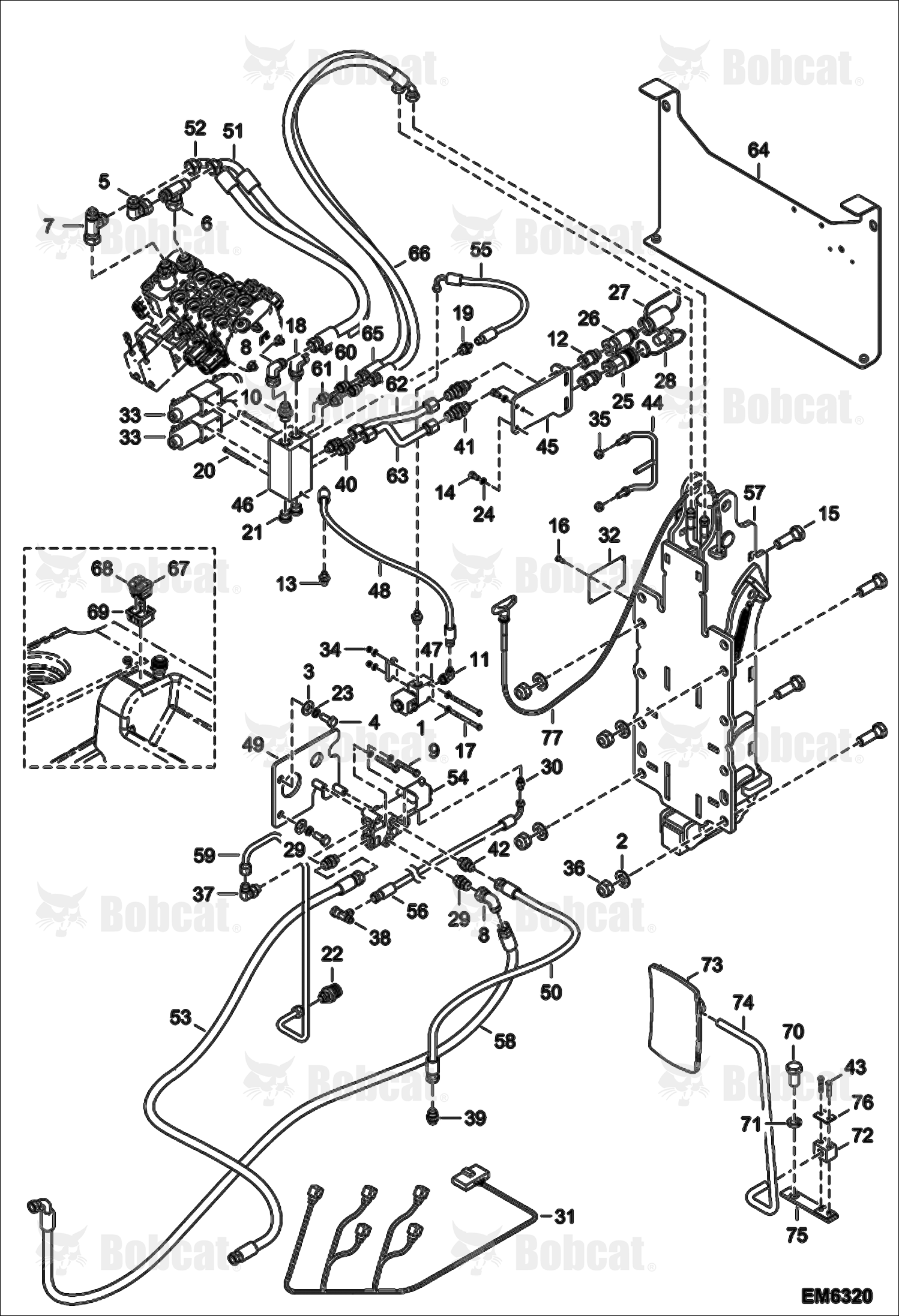 Rear Hydraulic HOOK, Auxiliary Hydraulics & Traile A8HF11001 - A8HF14999, A8H611001 - A8H614999