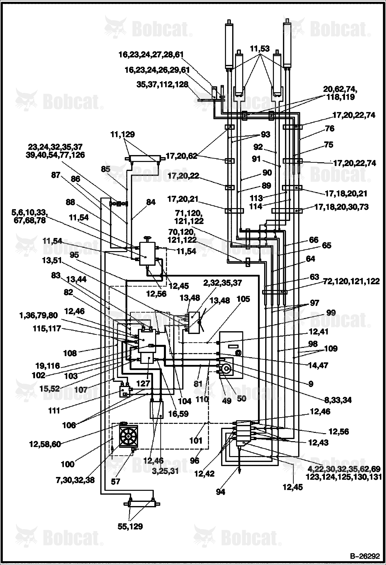Hydraulic Circuitry (B250)  570311001 - 570311070
