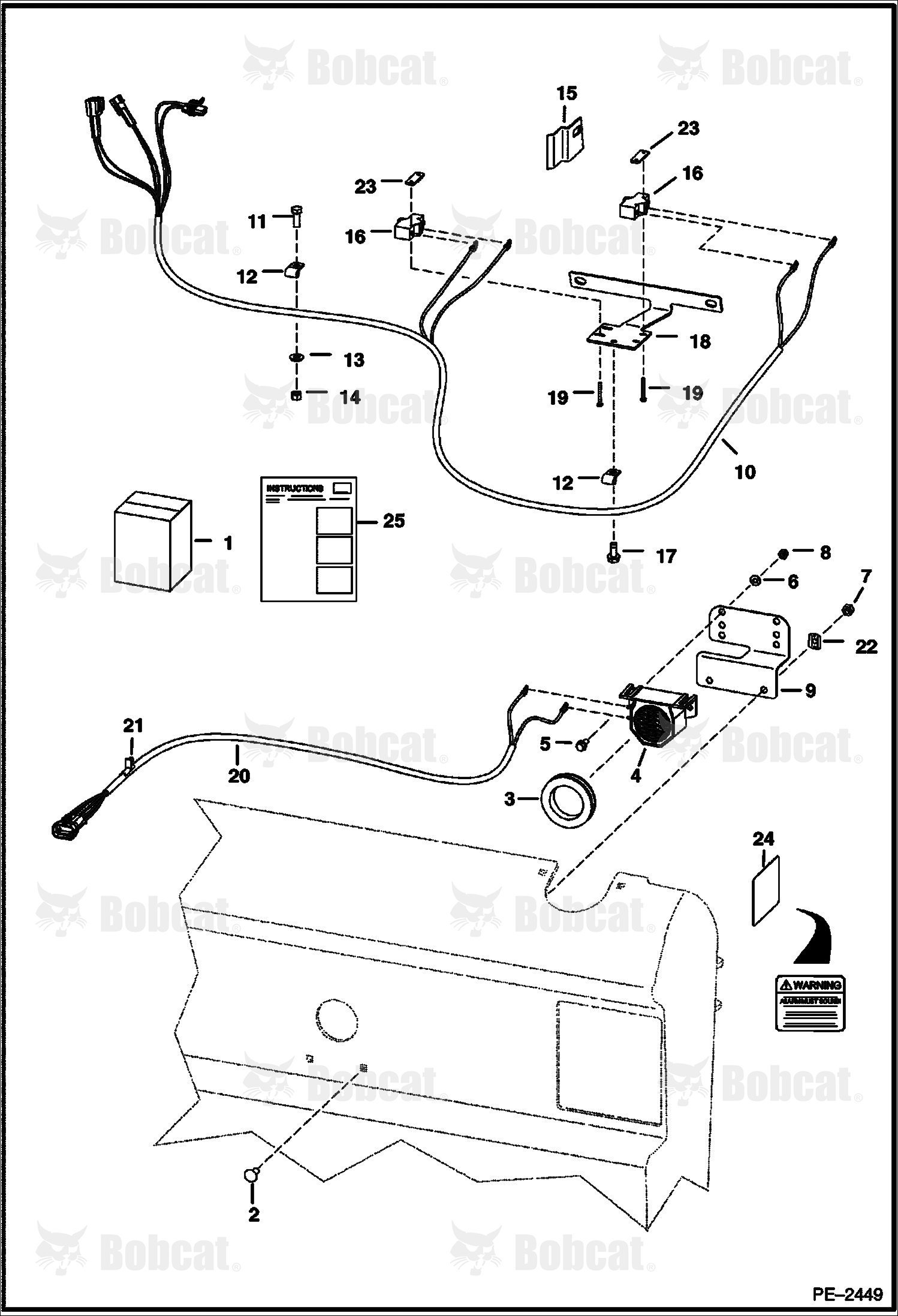 BACK-UP Alarm Kit 521311001 & Above, 521411001 & Above, 521511001 & Above, 521611001 & Above, 526011001 - 526014306, 525811001 - 525813456, 526111001 - 526111239, 525911001 - 525911192