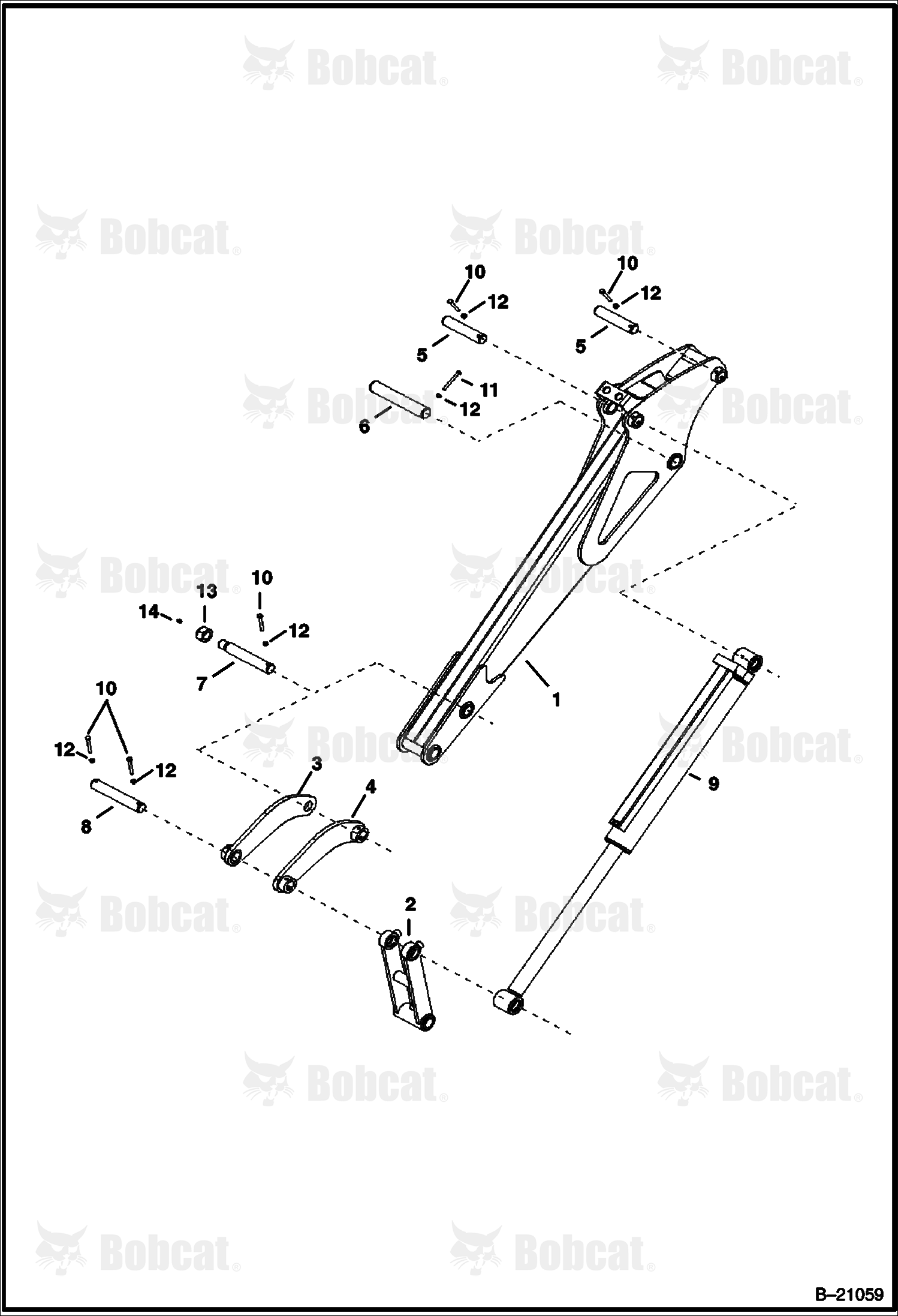 Arm (Side Shift Backhoe) (B250)