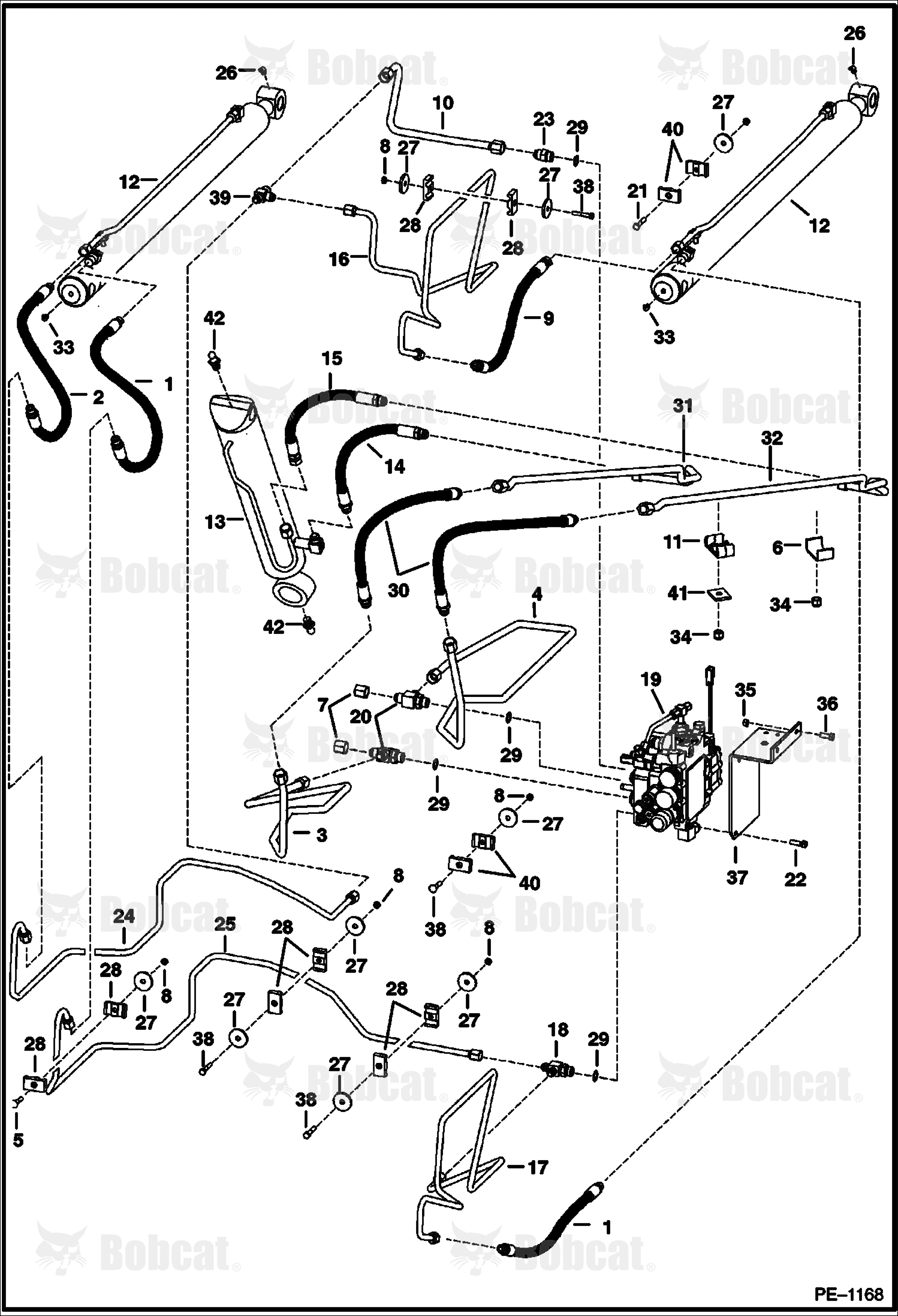 Hydraulic Circuitry (W/O Bucket Positioning Valve) 518915001 - 518915181, 516815001 - 516815031, 517515001 - 517515005
