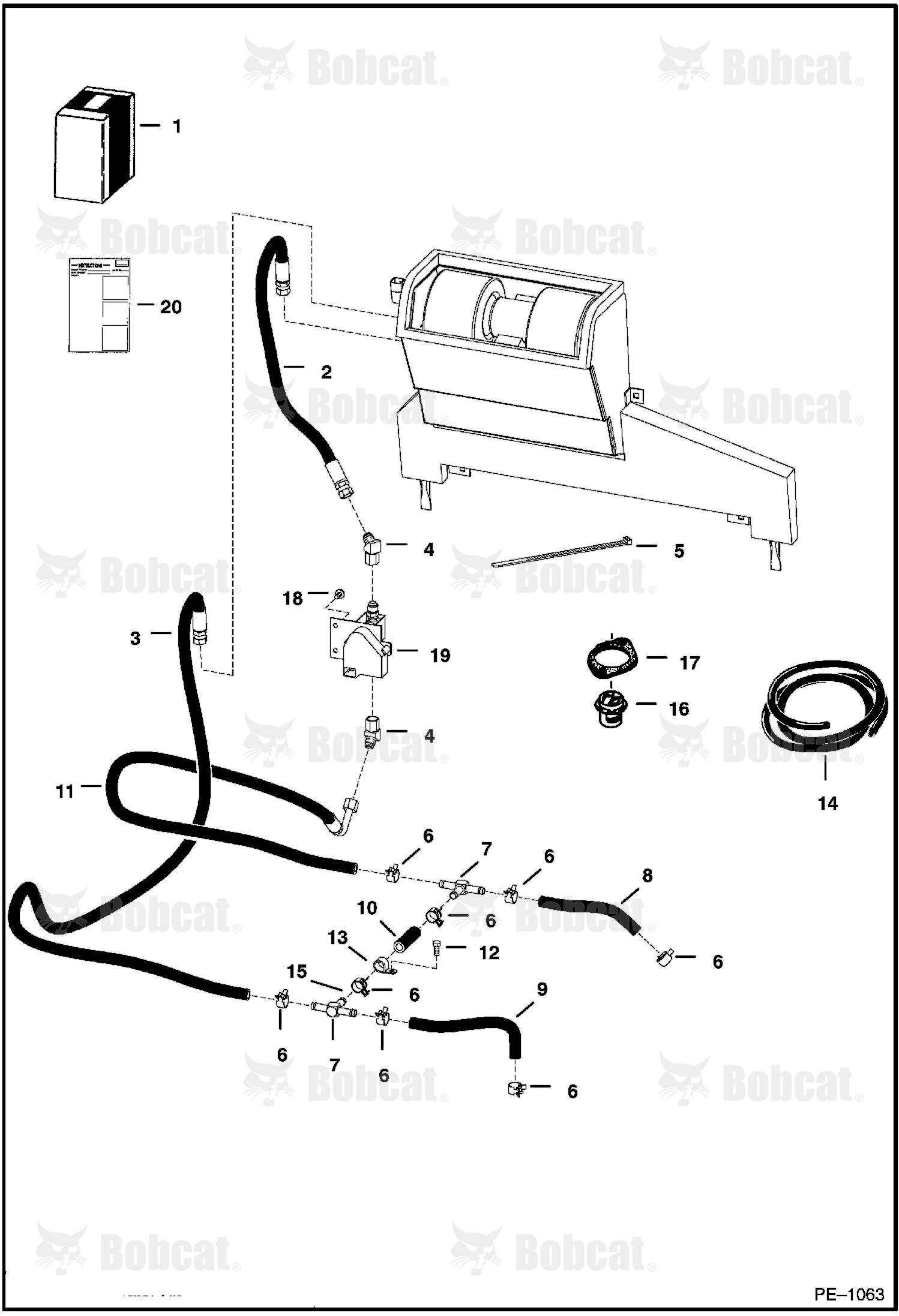 Heater & A/C (Heater Plumbing Kit) (For Threaded Heater Valve) 500K11001 - 500K12372, 517611001 - 517620466, 518011001 - 518012481, 518111001 - 518112360, 519011001 - 519021914, 519211001 - 519212417