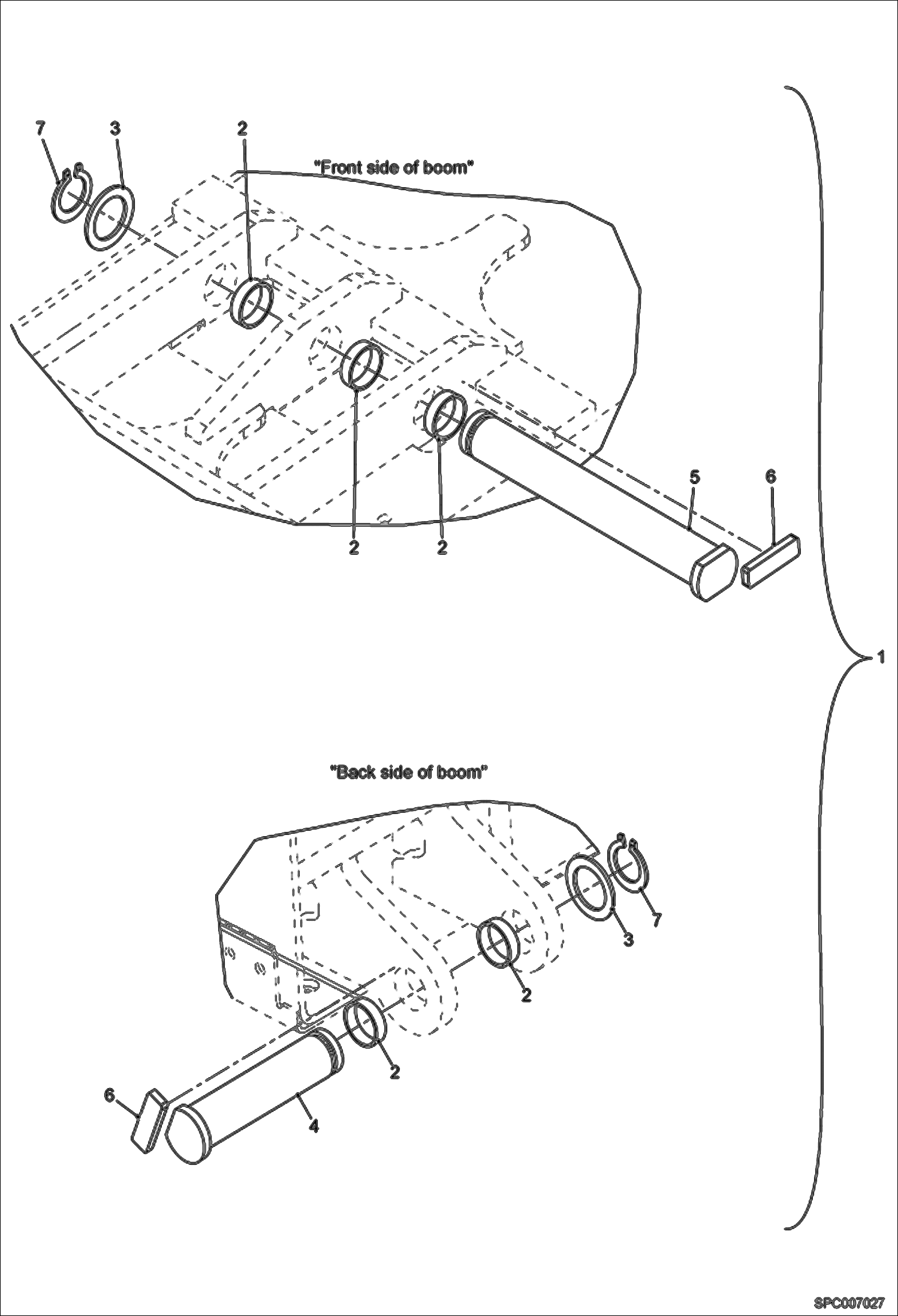 Boom Chain Pulley Axles Kit 363211001 - 363212000