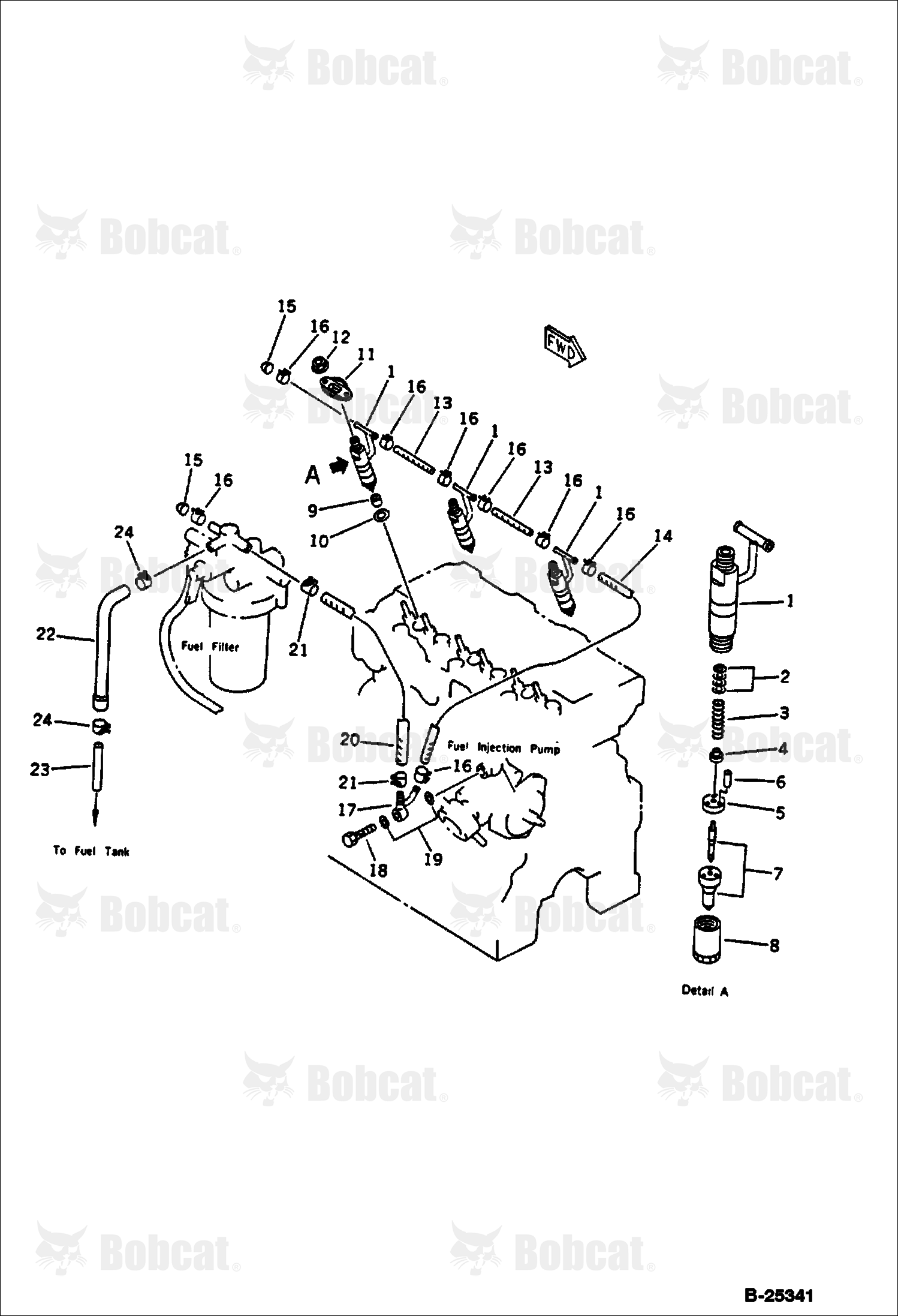 Fuel Nozzle and Spill Pipe