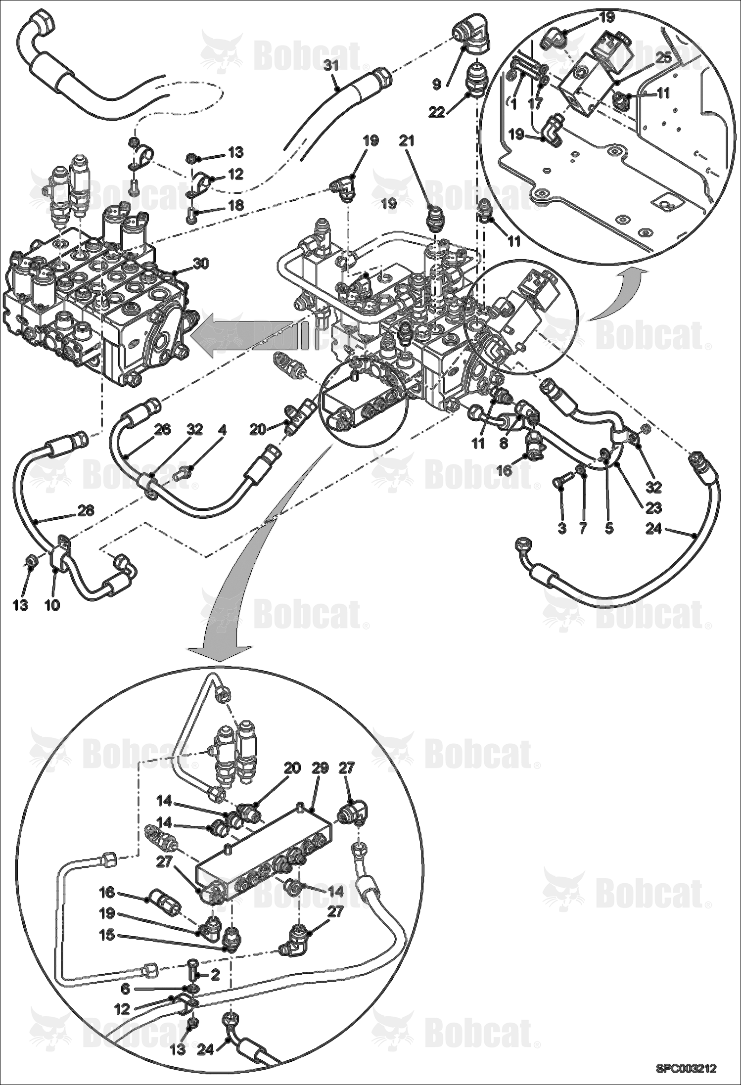 Hydraulic Circuitry (Control Valve) A7MK11000 - A7MK11698, A7ML11000 - A7ML11631