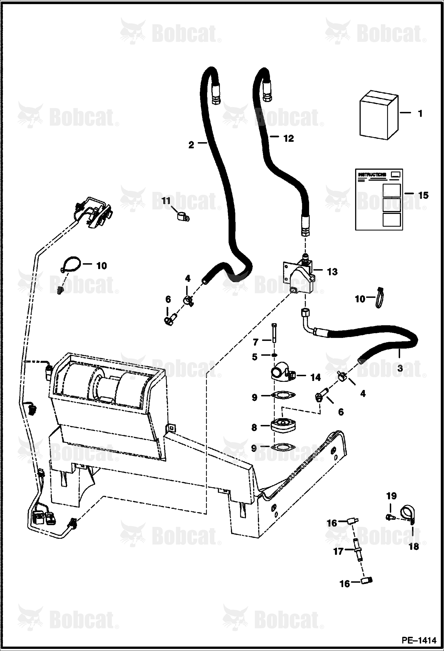 Heater & AC (Heater Plumbing Kit) (For Threaded Heater Valve) 512261318 & Above, 512451185 & Above