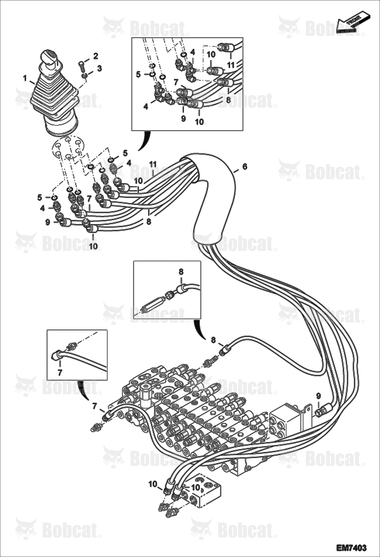 Hydraulic Pilot Circuitry (RH Joystick)