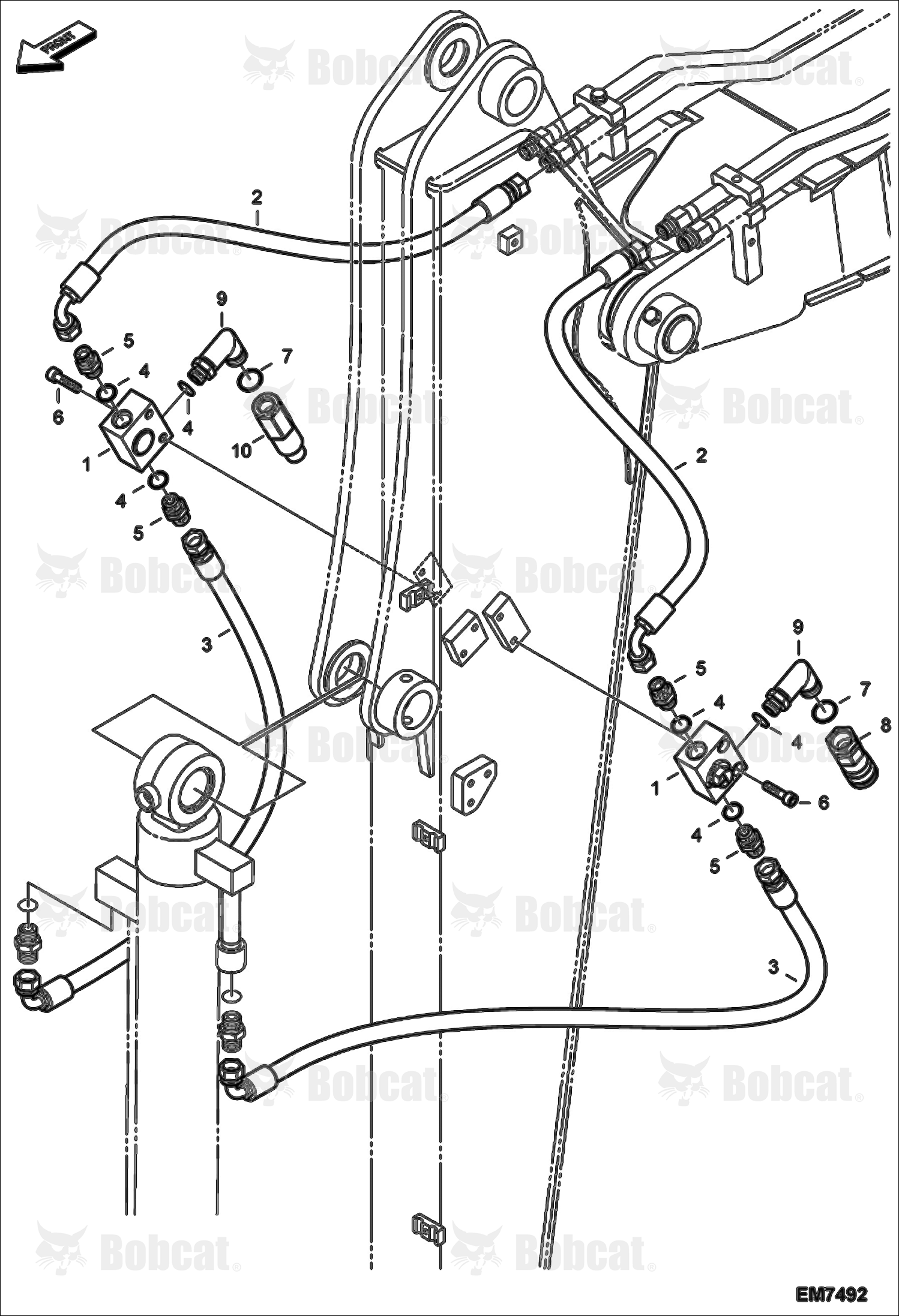 Hydraulic Circuitry (Arm 1.6 m) AEFB11012 & Above