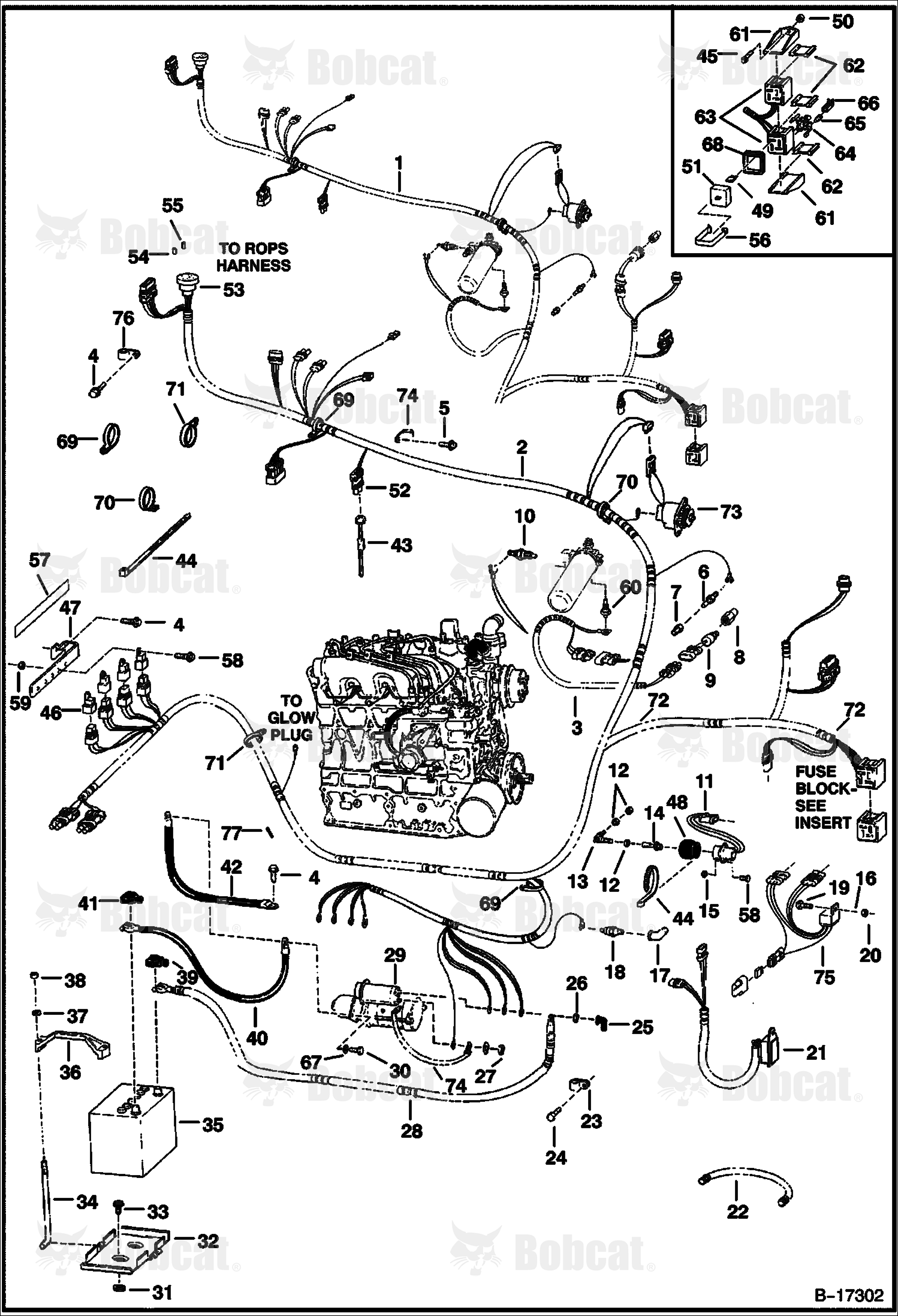 Engine Electrical Circuitry (W/O B.O.S.S. Option)
